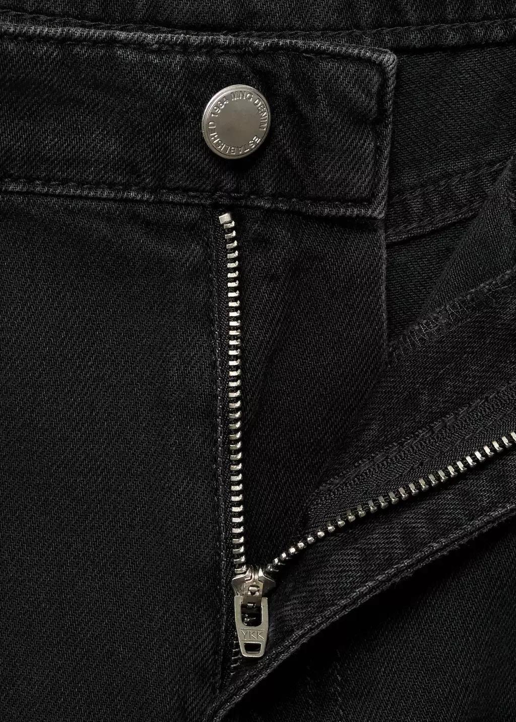 Grey Wide-Leg Pleated Jeans, , large image number 2