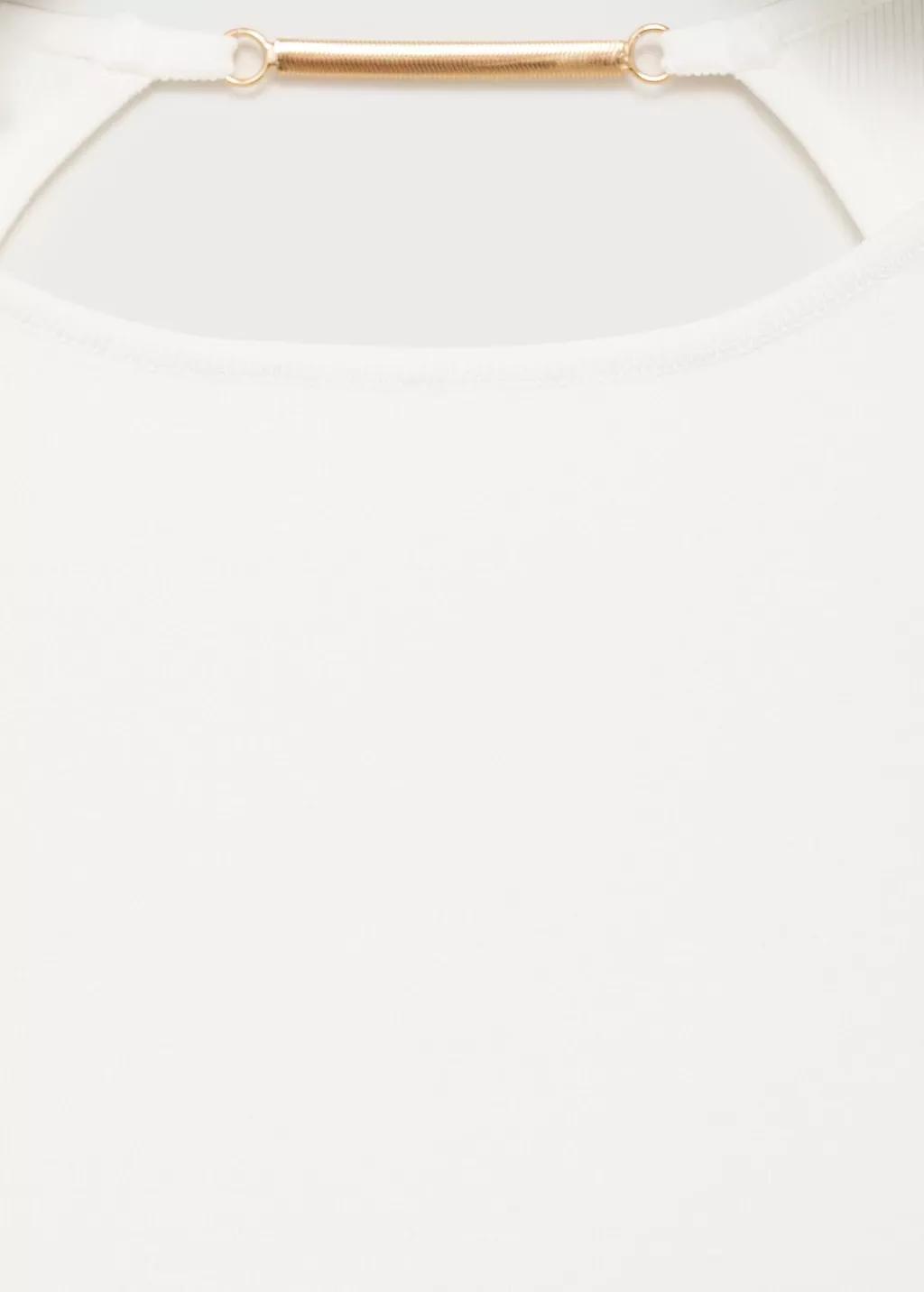 White Open-Back Knitted Dress, , large image number 4