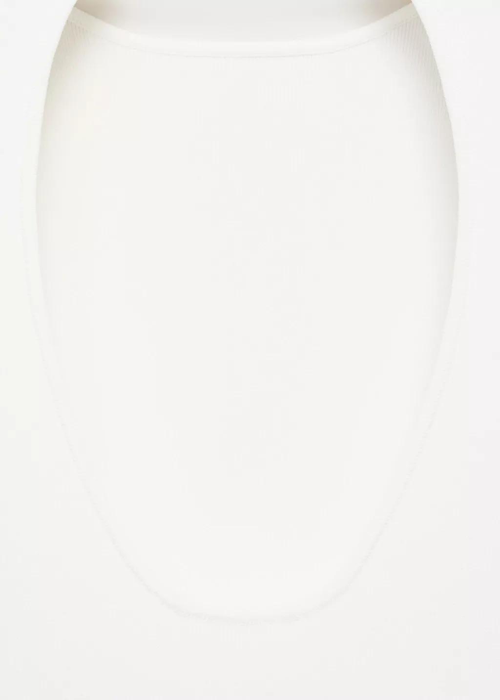 White Open-Back Knitted Dress, , large image number 5
