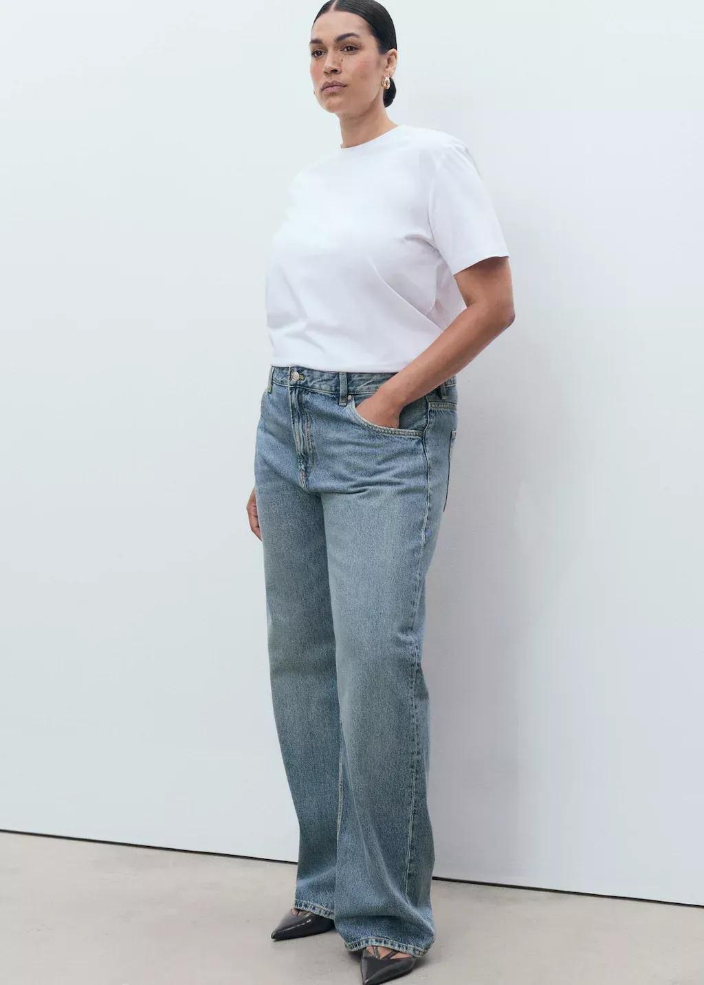 Blue Miami Medium-Rise Straight-Fit Jeans, , large image number 4