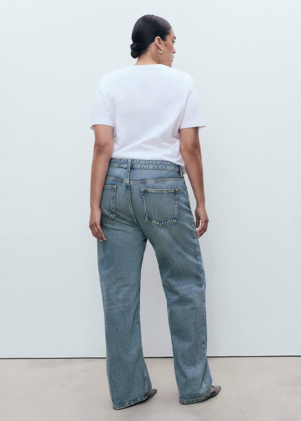 Blue Miami Medium-Rise Straight-Fit Jeans, , large image number 5