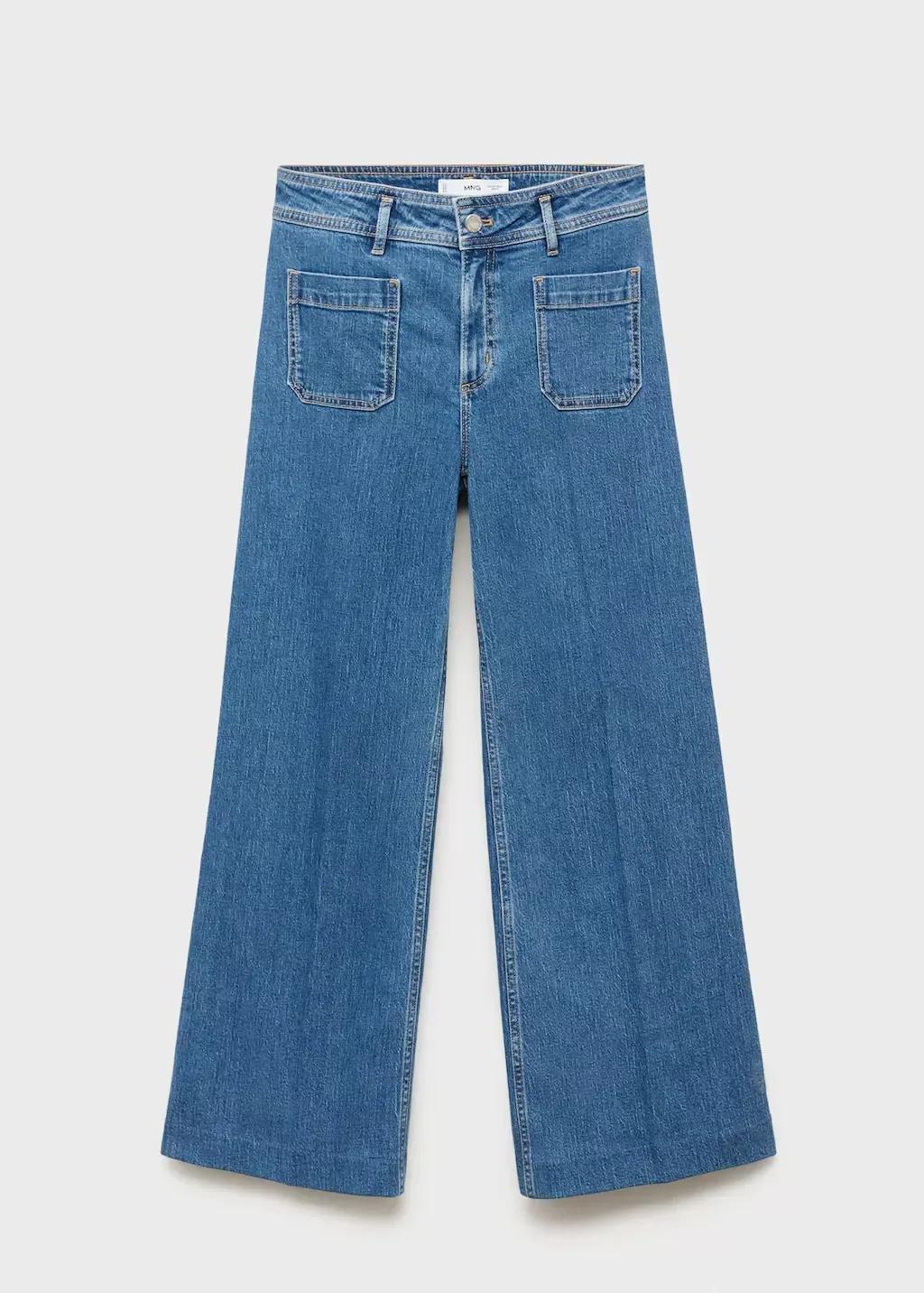 OPEN BLUE Wide-leg jeans with pockets, 0201_TM, large image number 3