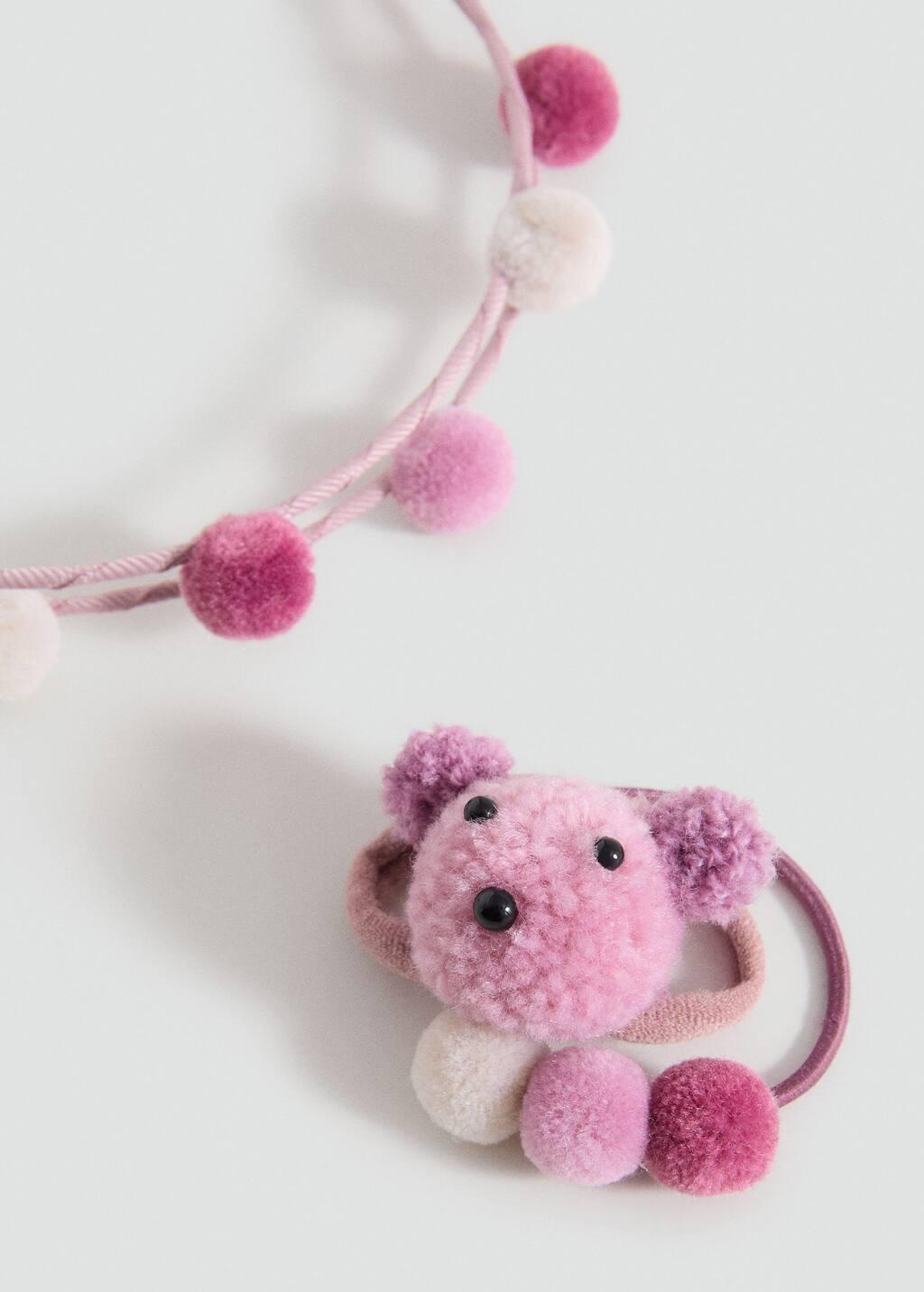 Pink Lt Pastel Headband And Scrunchie Set, Kids Girl, Light-Pastel Pink, medium