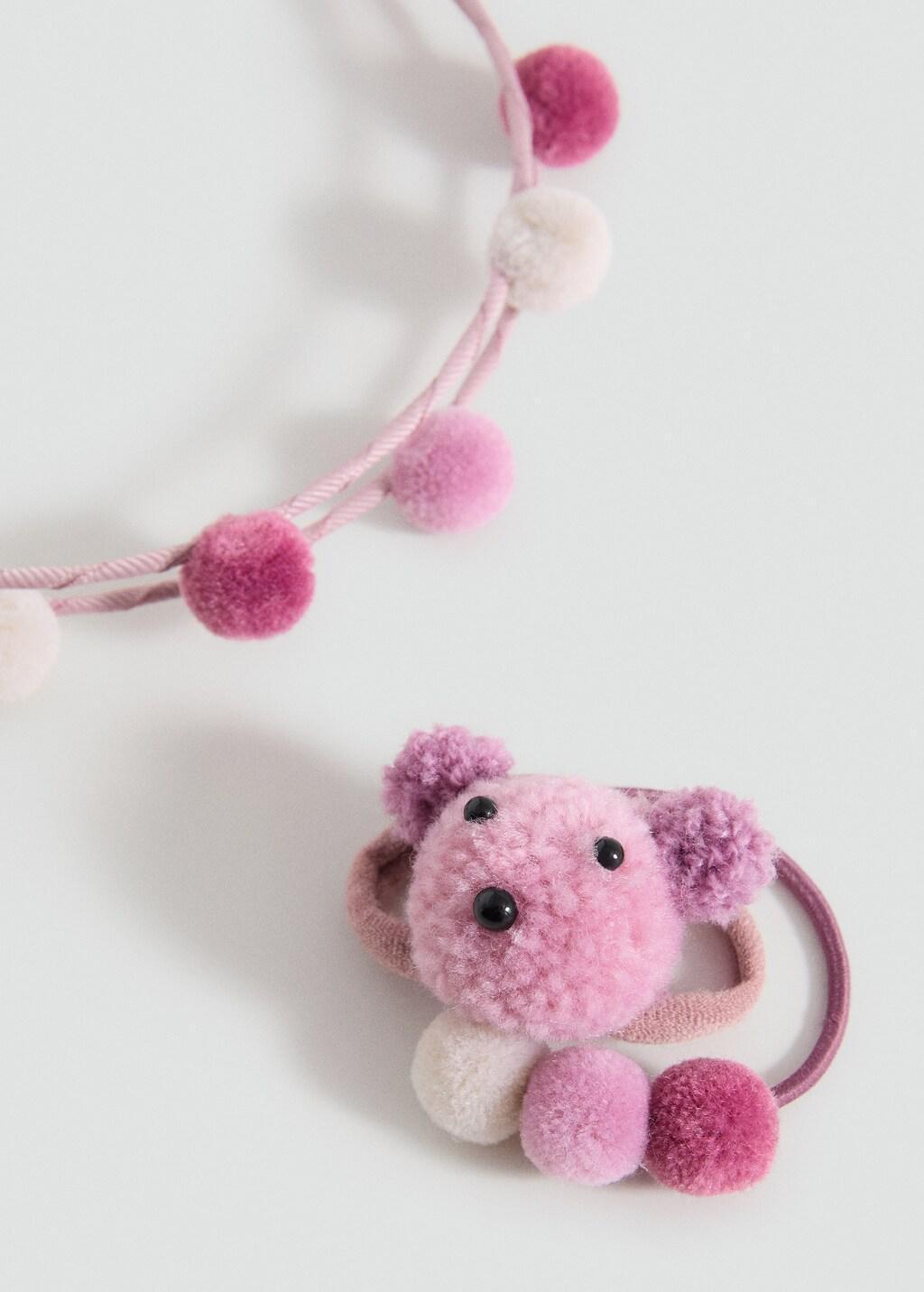 Pink Lt Pastel Headband And Scrunchie Set, Kids Girl, Light-Pastel Pink, large image number 1