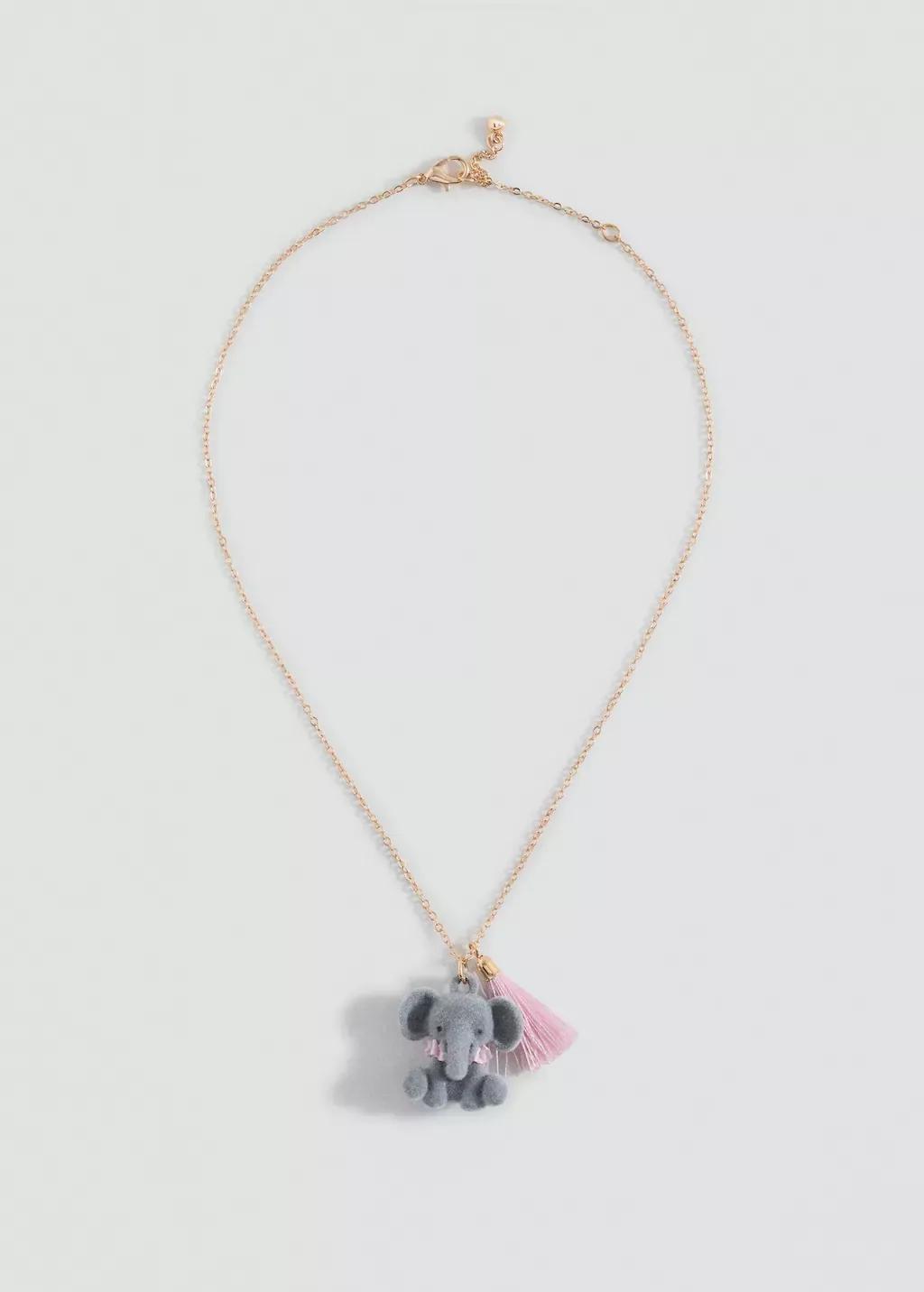GREY Contrasting necklace, Kids Girl, Grey, large image number 2