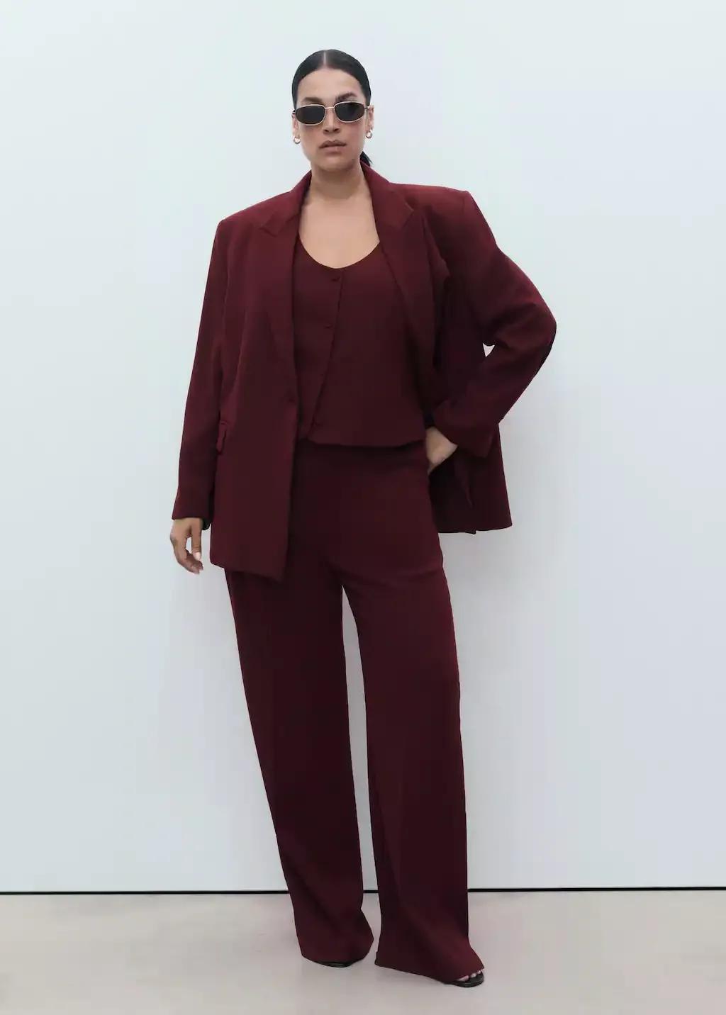 Red Suit waistcoat with buttons, , large image number 2
