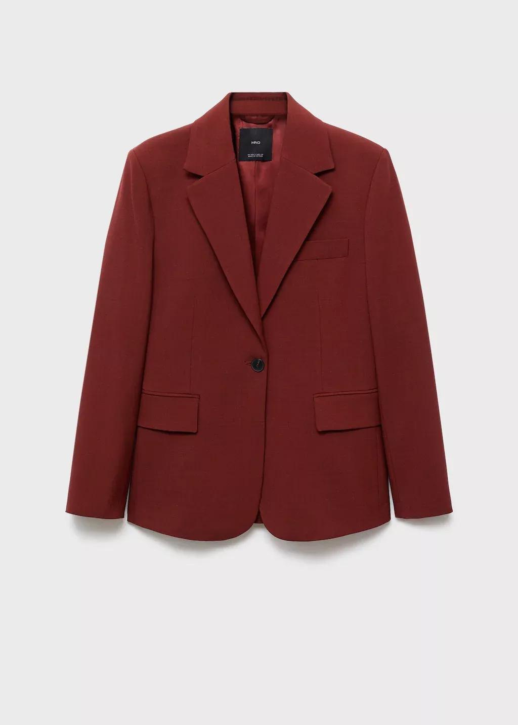 DARK ORANGE Straight-fit suit jacket, , large image number 3