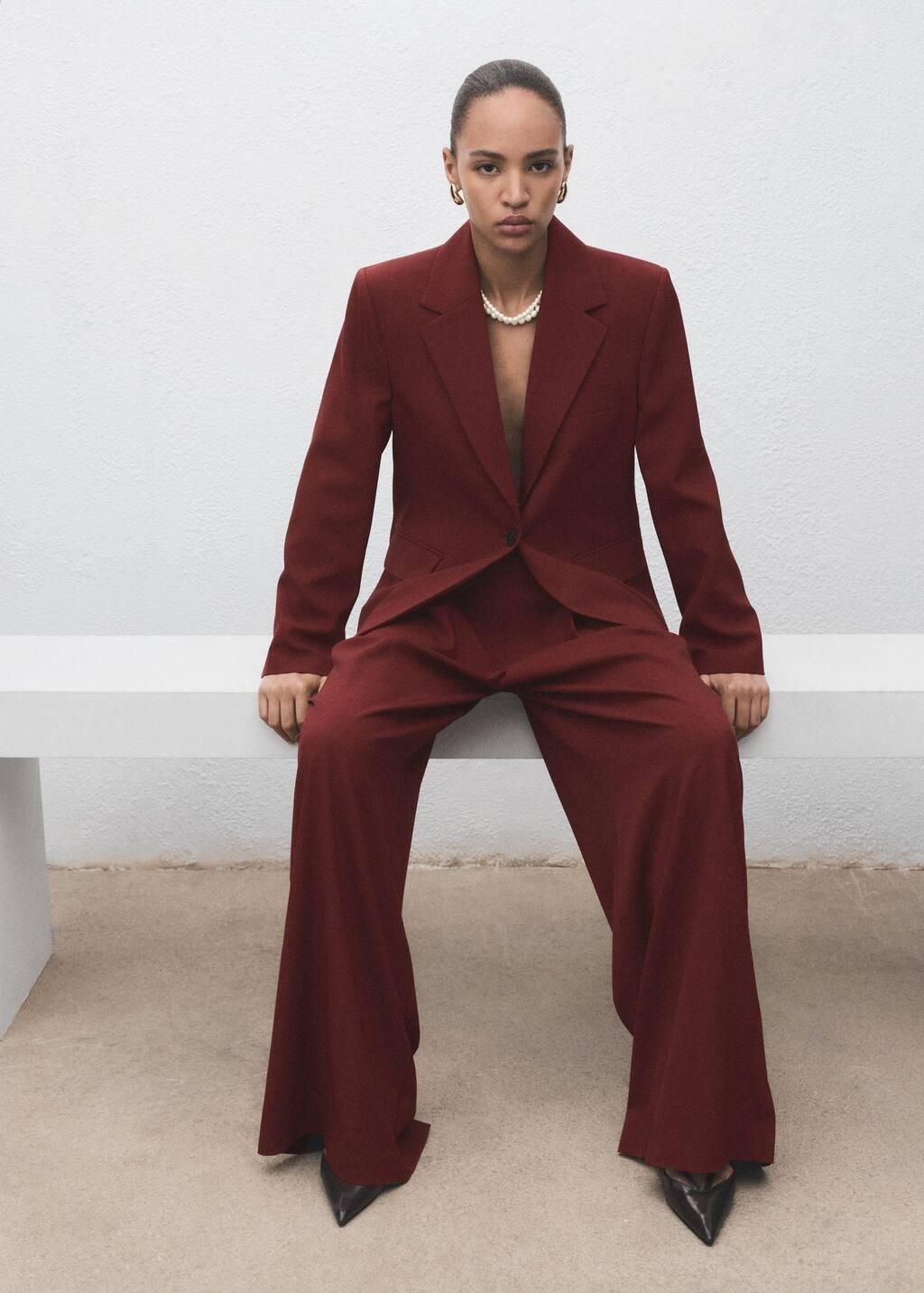 DARK ORANGE Straight-fit suit blazer, Dark Orange, large image number 4