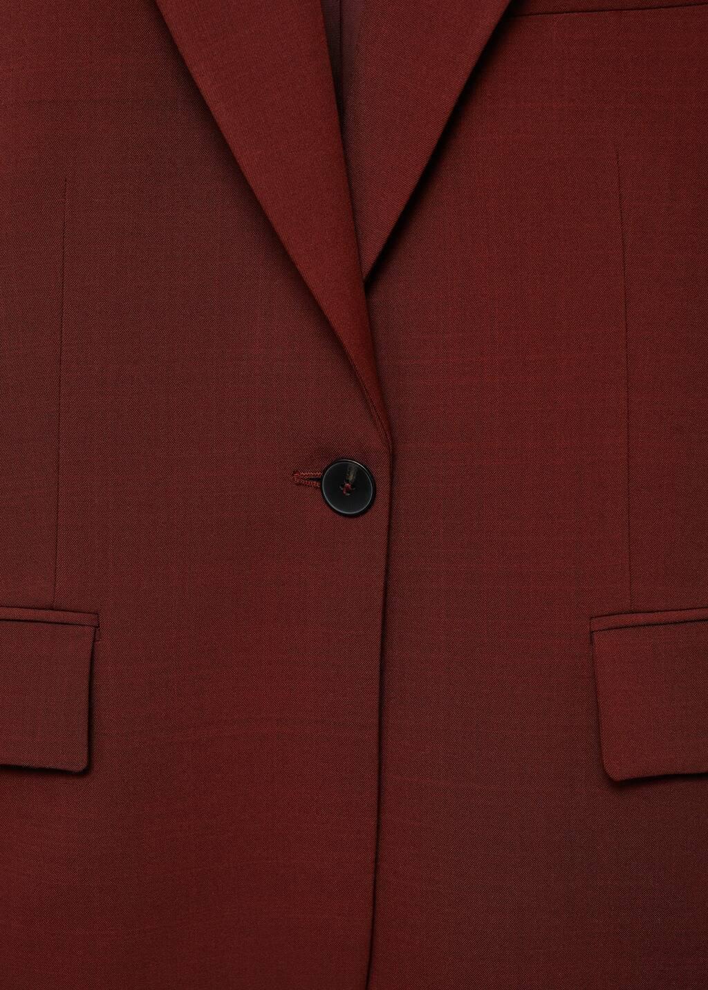 DARK ORANGE Straight-fit suit blazer, Dark Orange, large image number 5