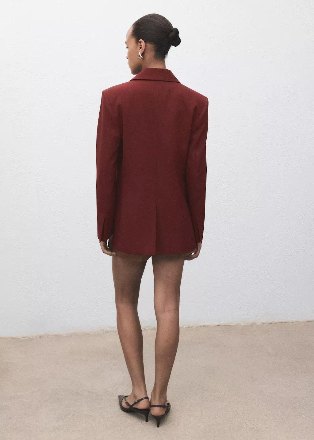 DARK ORANGE Straight-fit suit blazer, Dark Orange, large image number 6