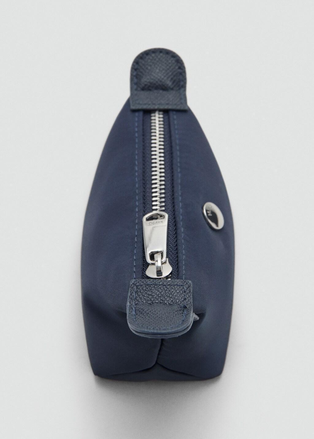 Navy Small Nylon Toiletry Bag, Navy, medium