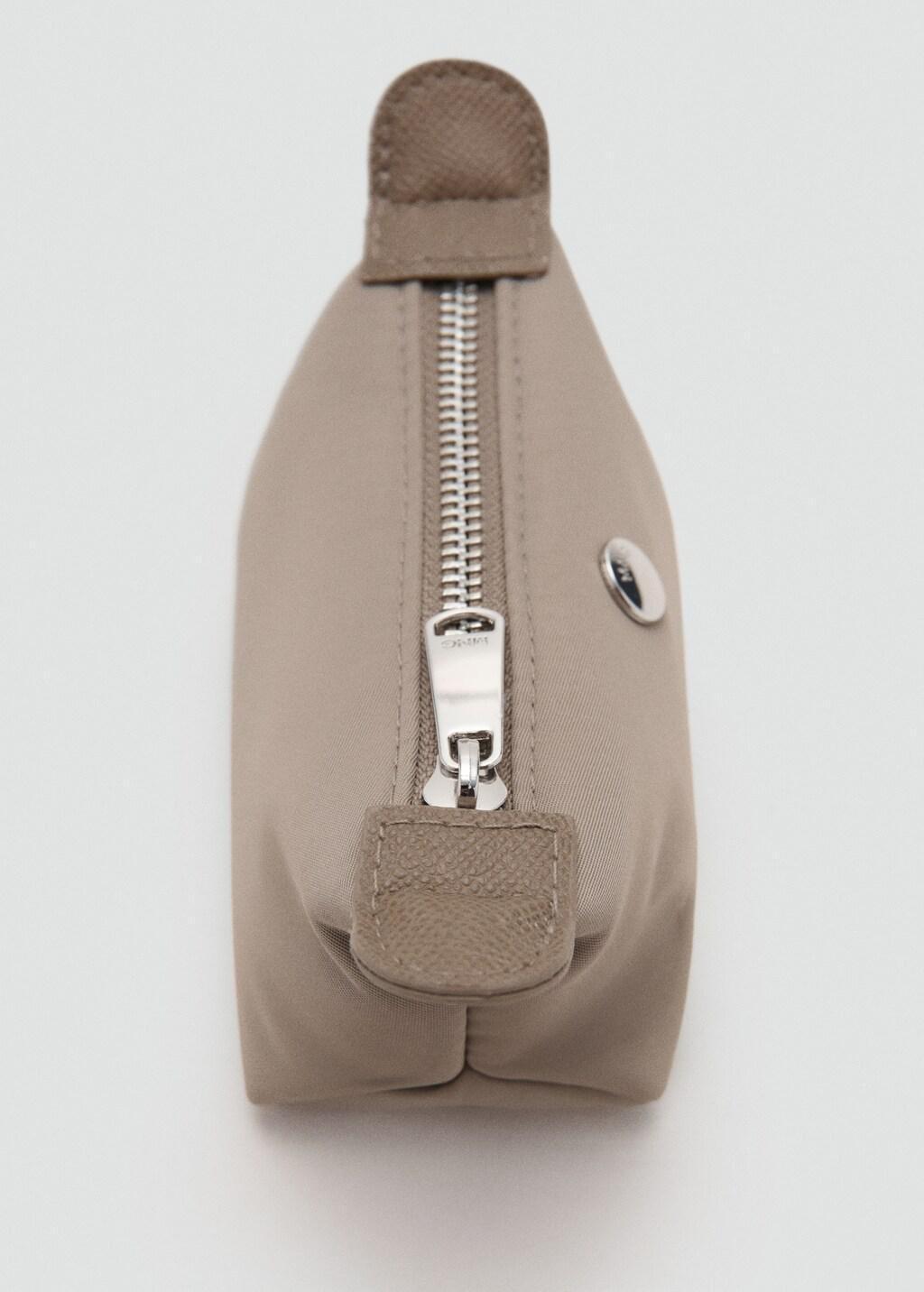 LT PASTEL BROWN Small nylon toiletry bag, 0201_TA, large image number 2