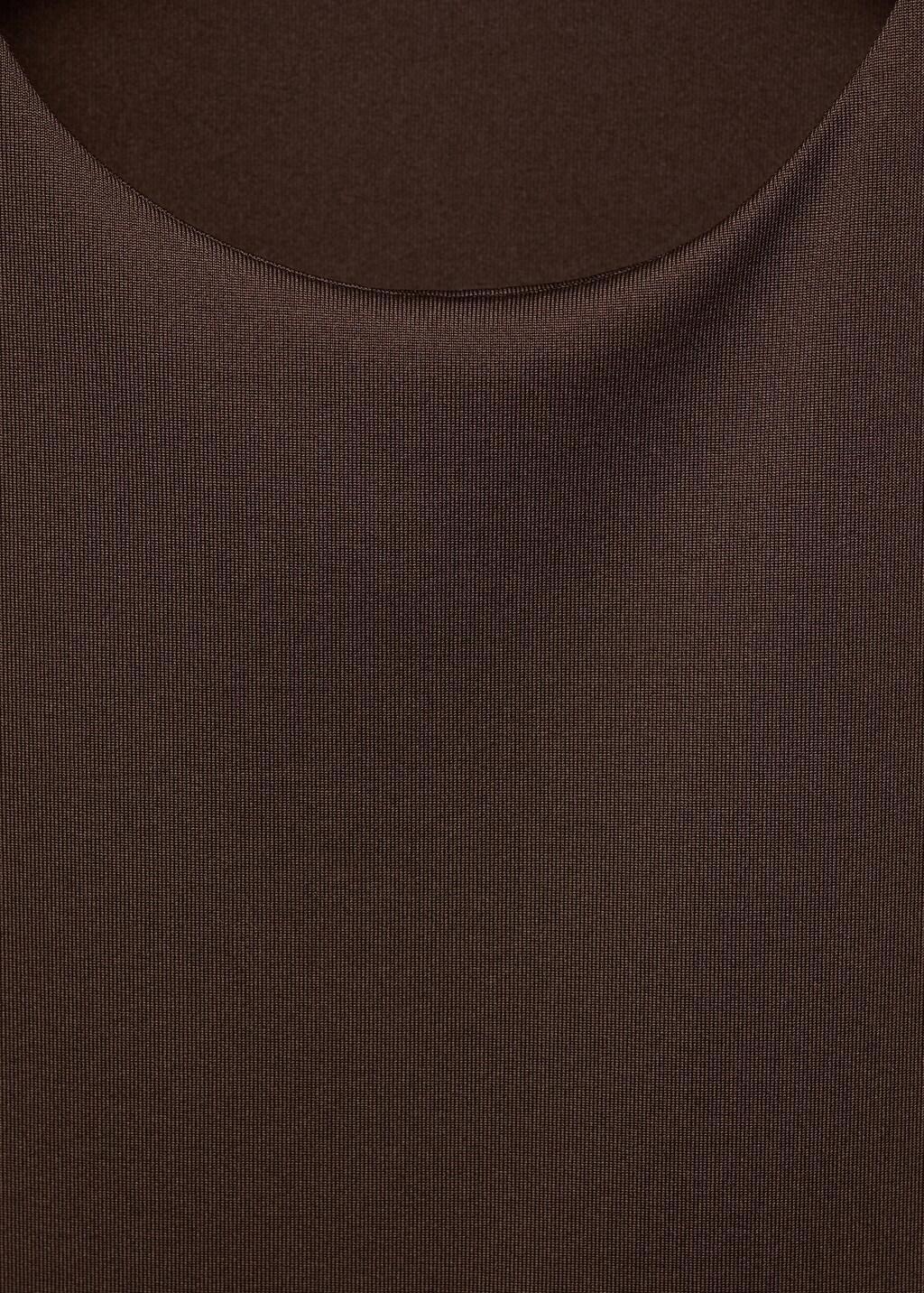 BROWN Fitted tank top, , large image number 4