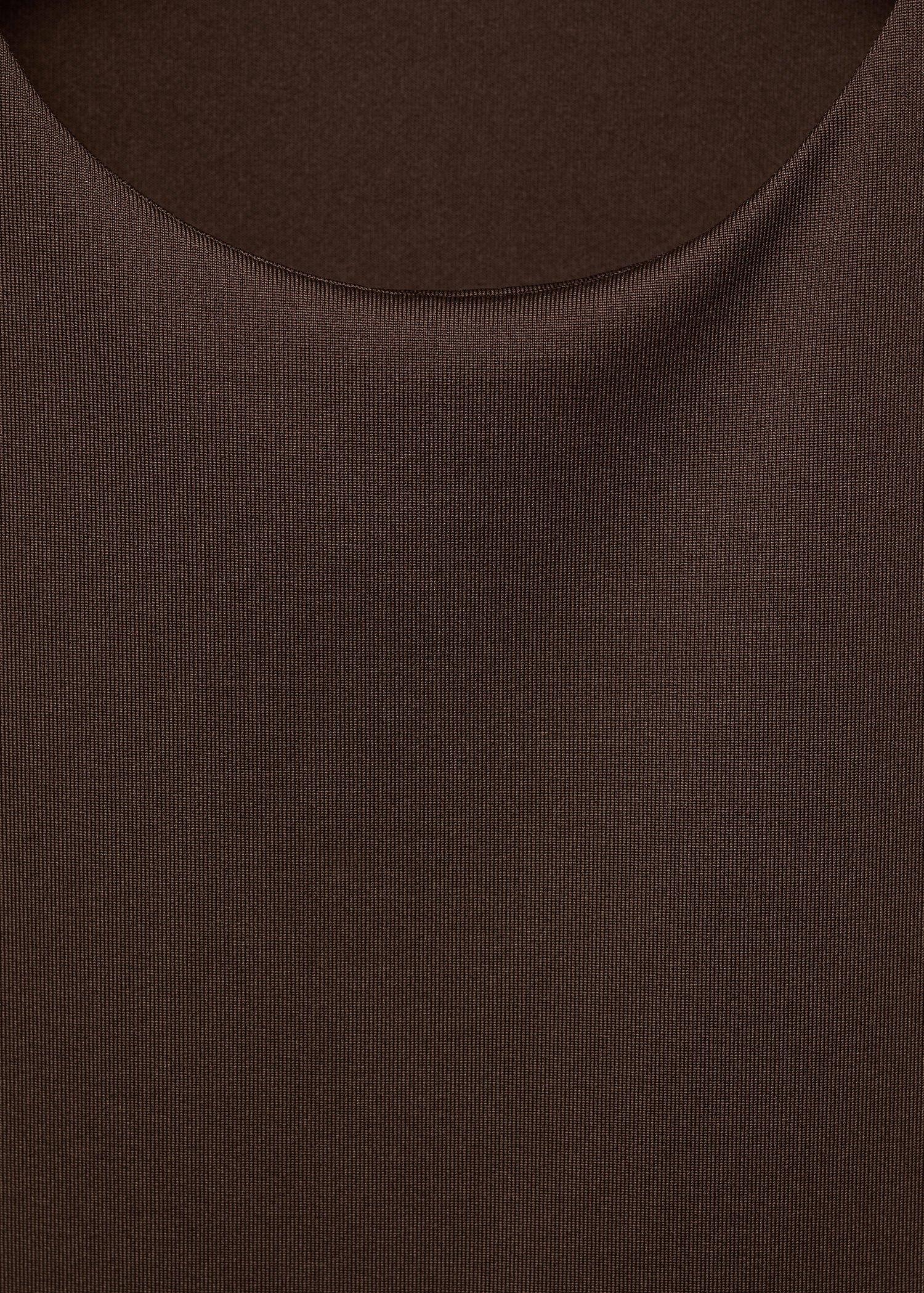 BROWN Fitted tank top, , large image number 6