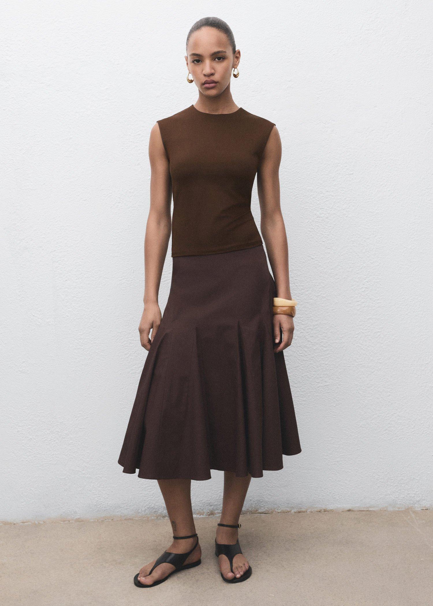 BROWN Fitted tank top, , large image number 8