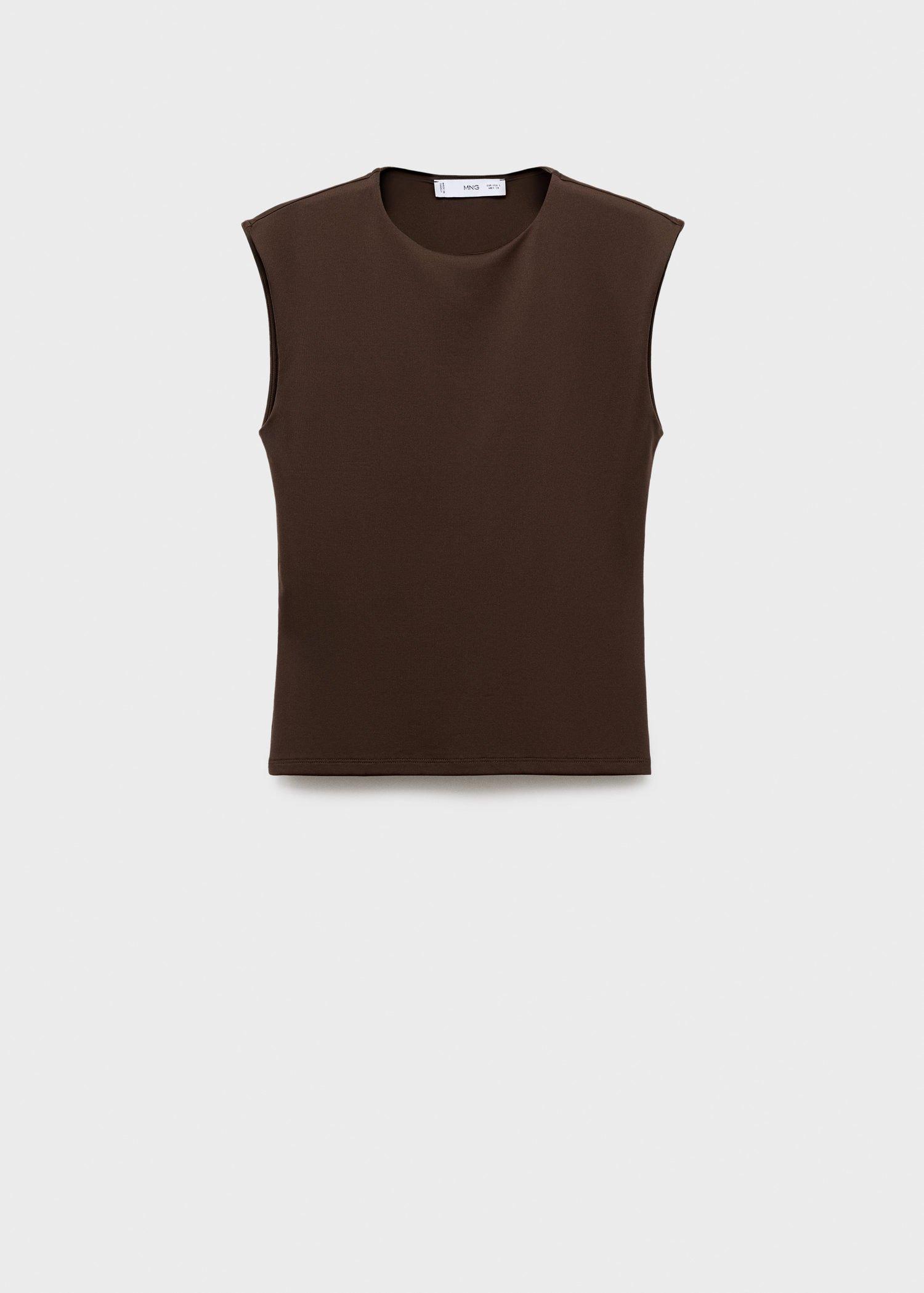BROWN Fitted tank top, , large image number 9