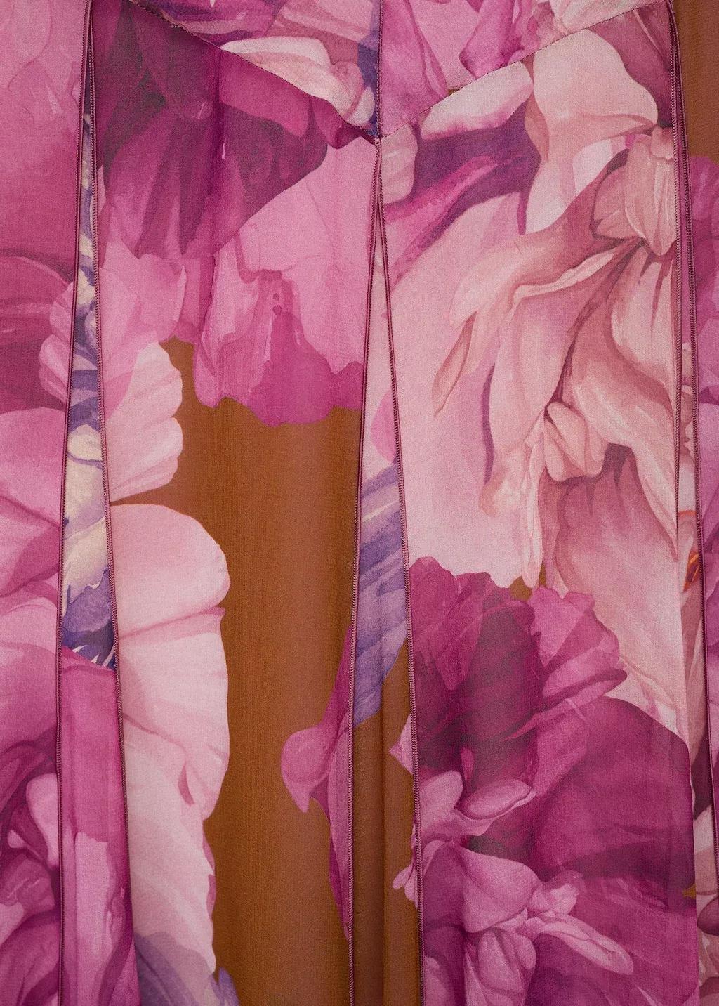 MEDIUM PURPLE Floral godet dress, , large image number 3