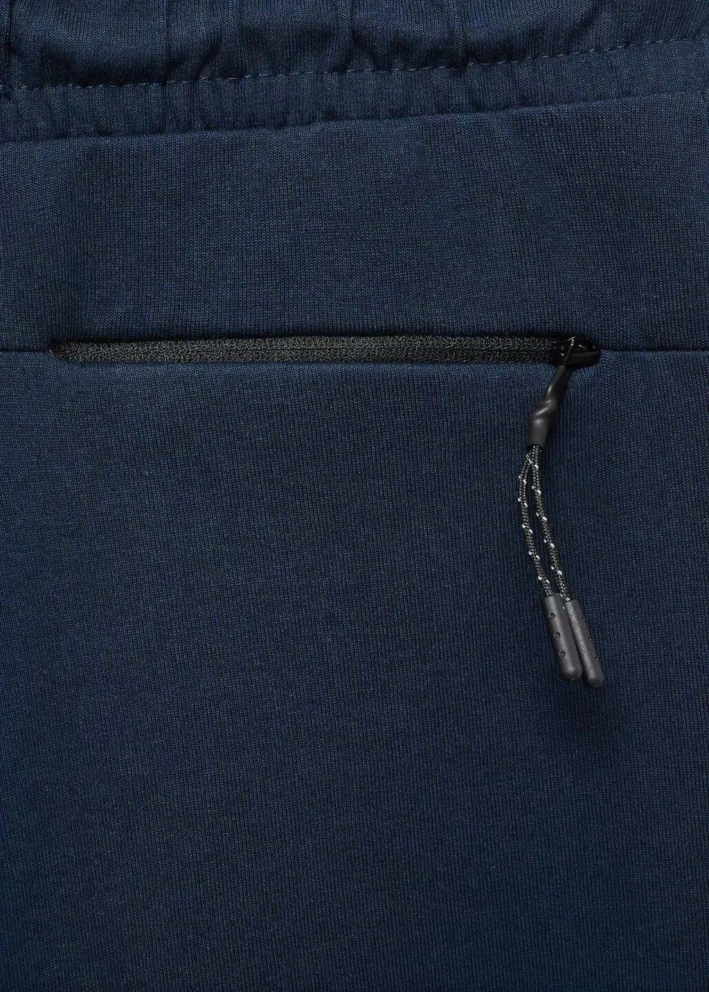 Navy Cotton Drawstring Joggers, Kids Boys, , large image number 6