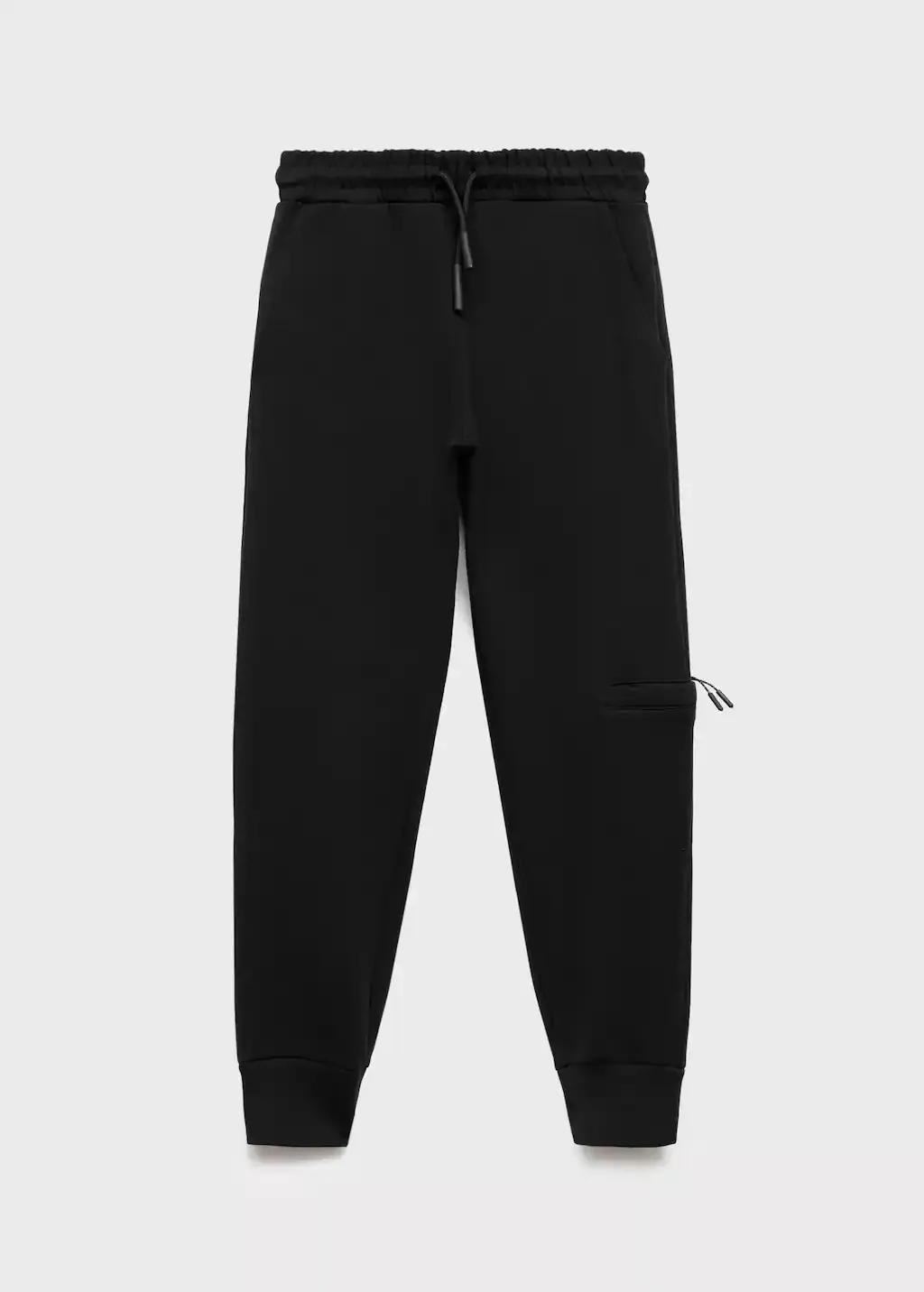 BLACK Joggers interlock, Kids Boy, , large image number 0
