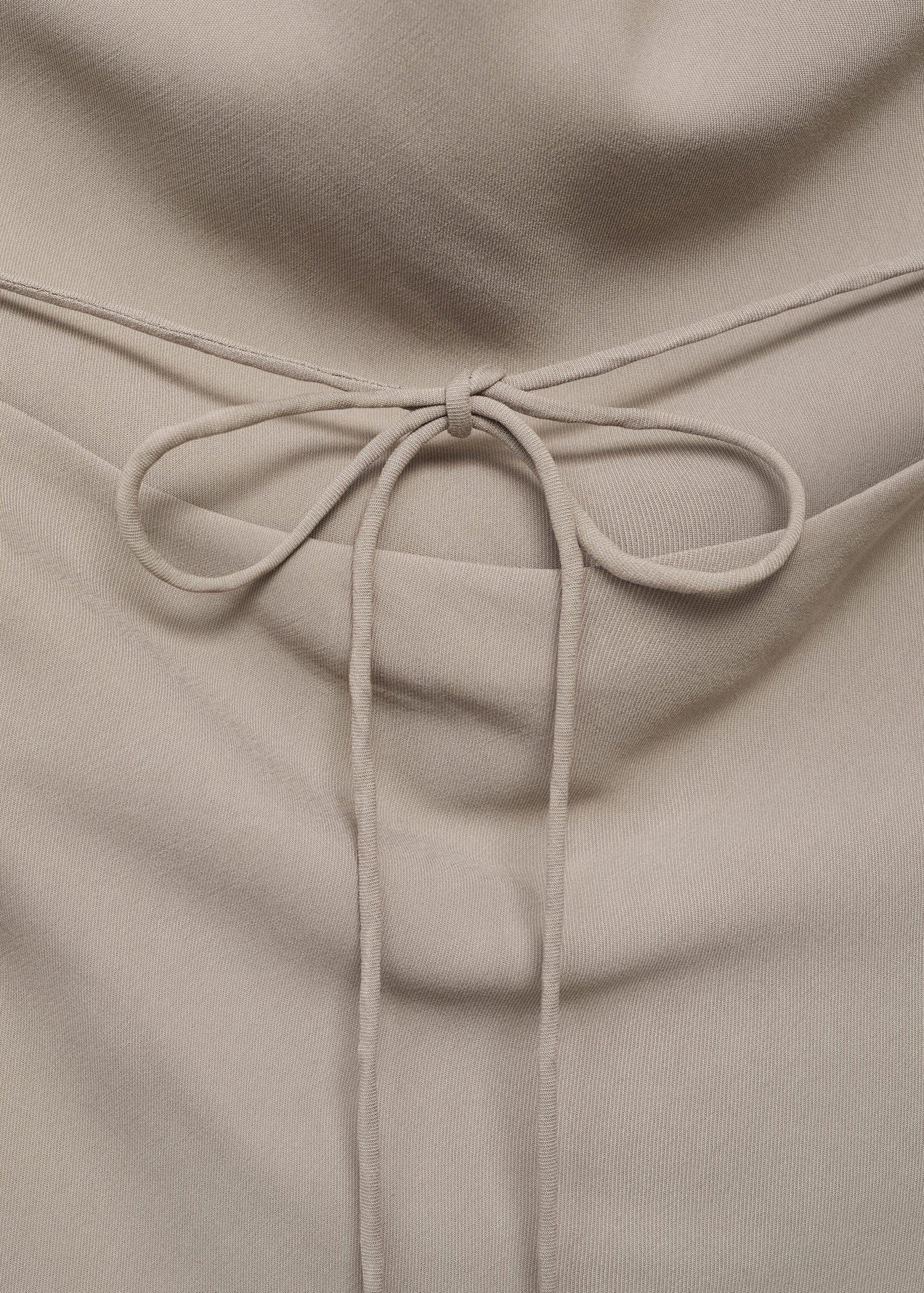 Grey Asymmetrical Open-Back Top, , large image number 1