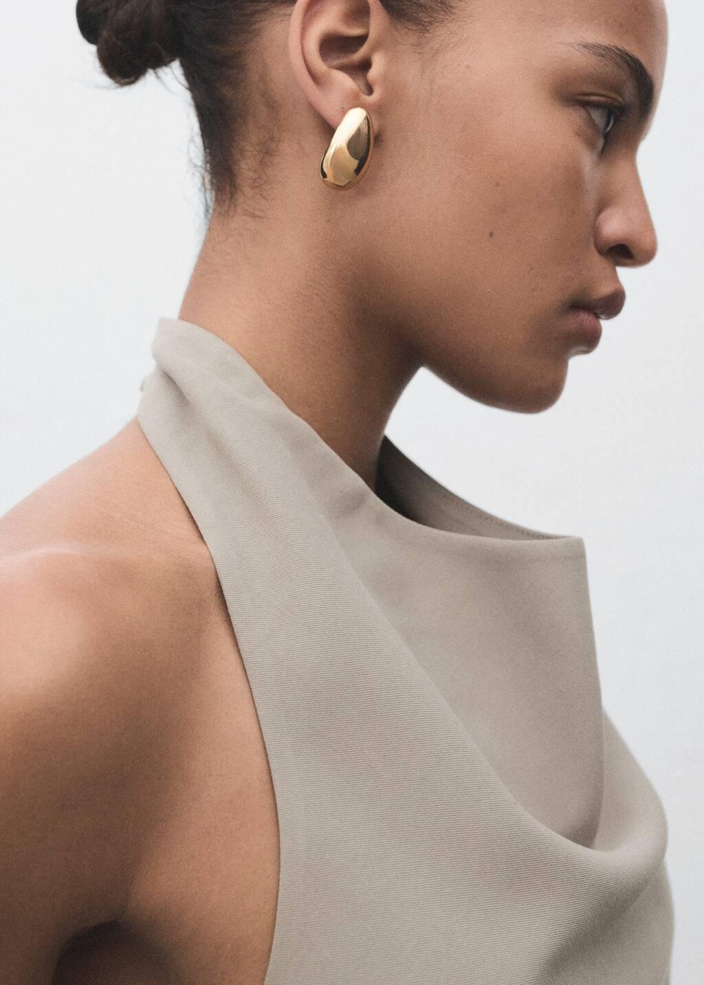 Grey Asymmetrical Open-Back Top, Grey, large image number 3