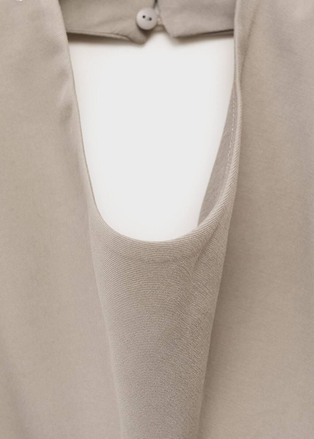 Grey Asymmetrical Open-Back Top, Grey, large image number 4