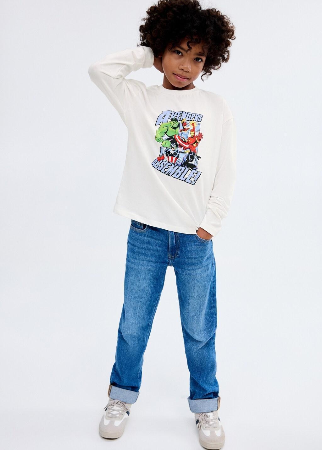White Printed Cotton T-Shirt, Kids Boys, , large image number 0