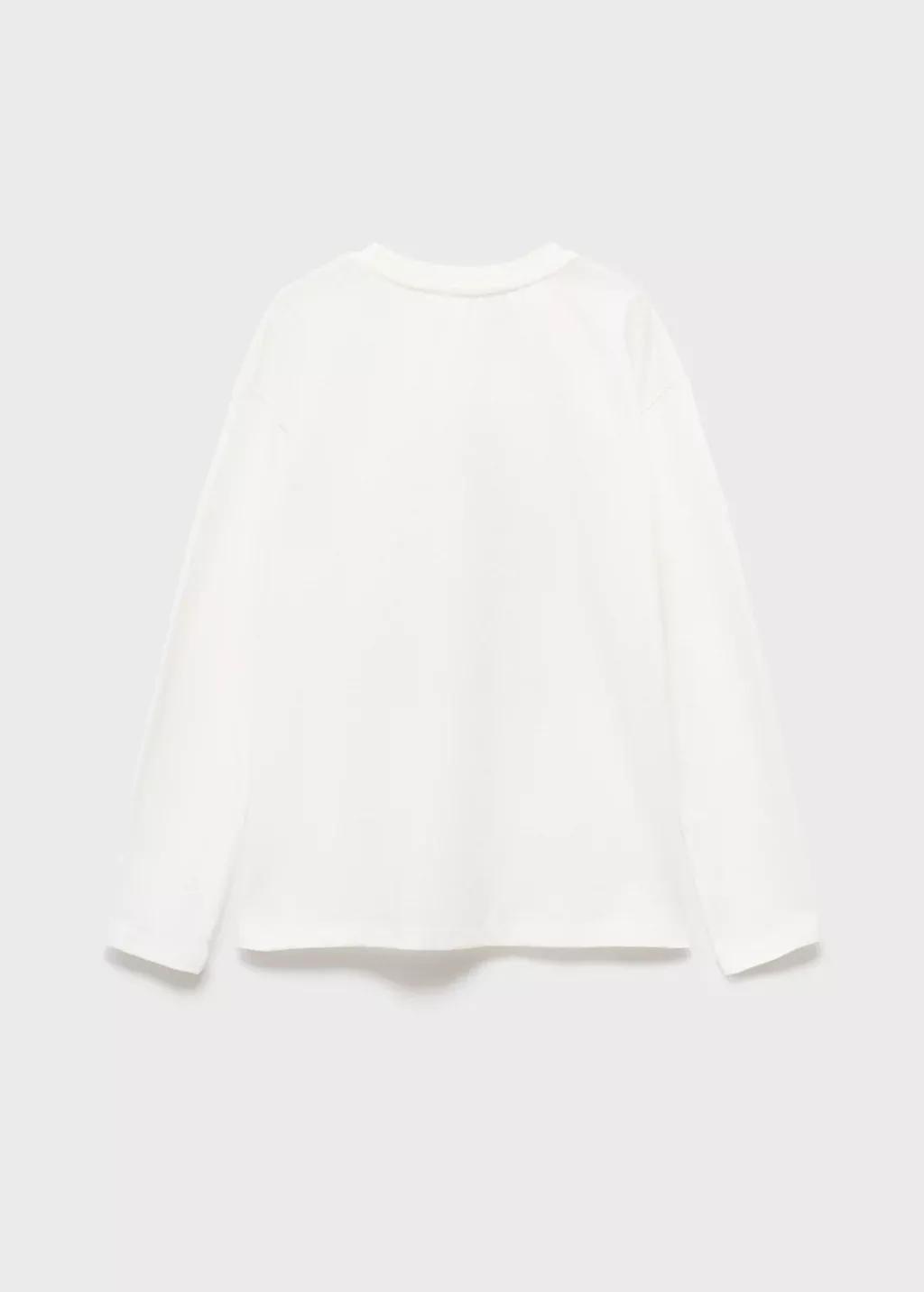 White Printed Cotton T-Shirt, Kids Boys, , large image number 2