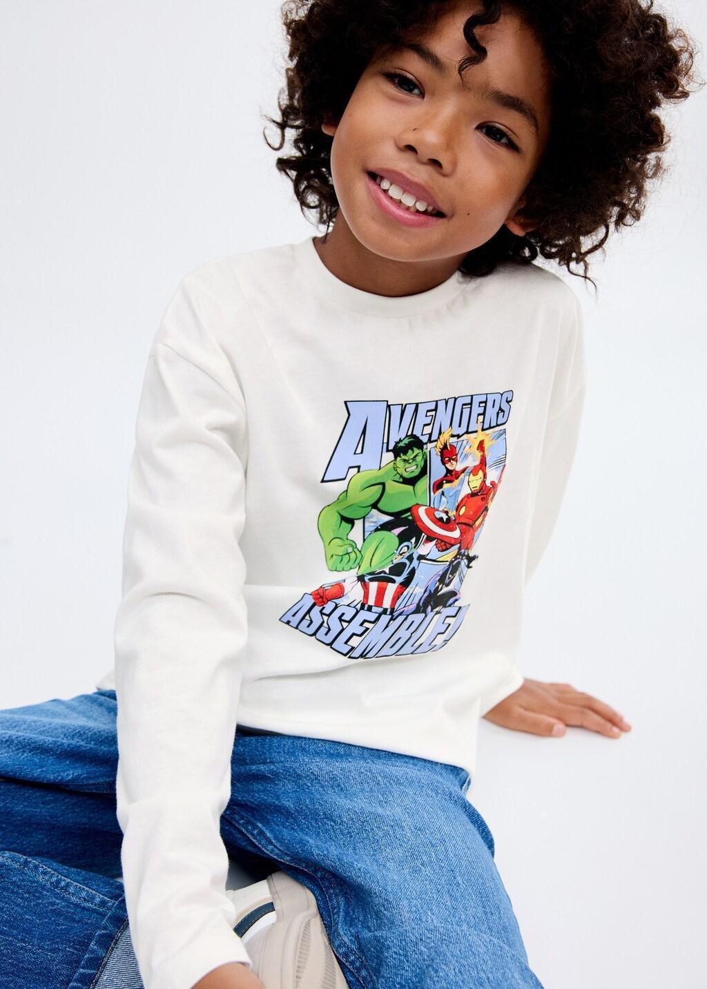 White Printed Cotton T-Shirt, Kids Boys, , large image number 3