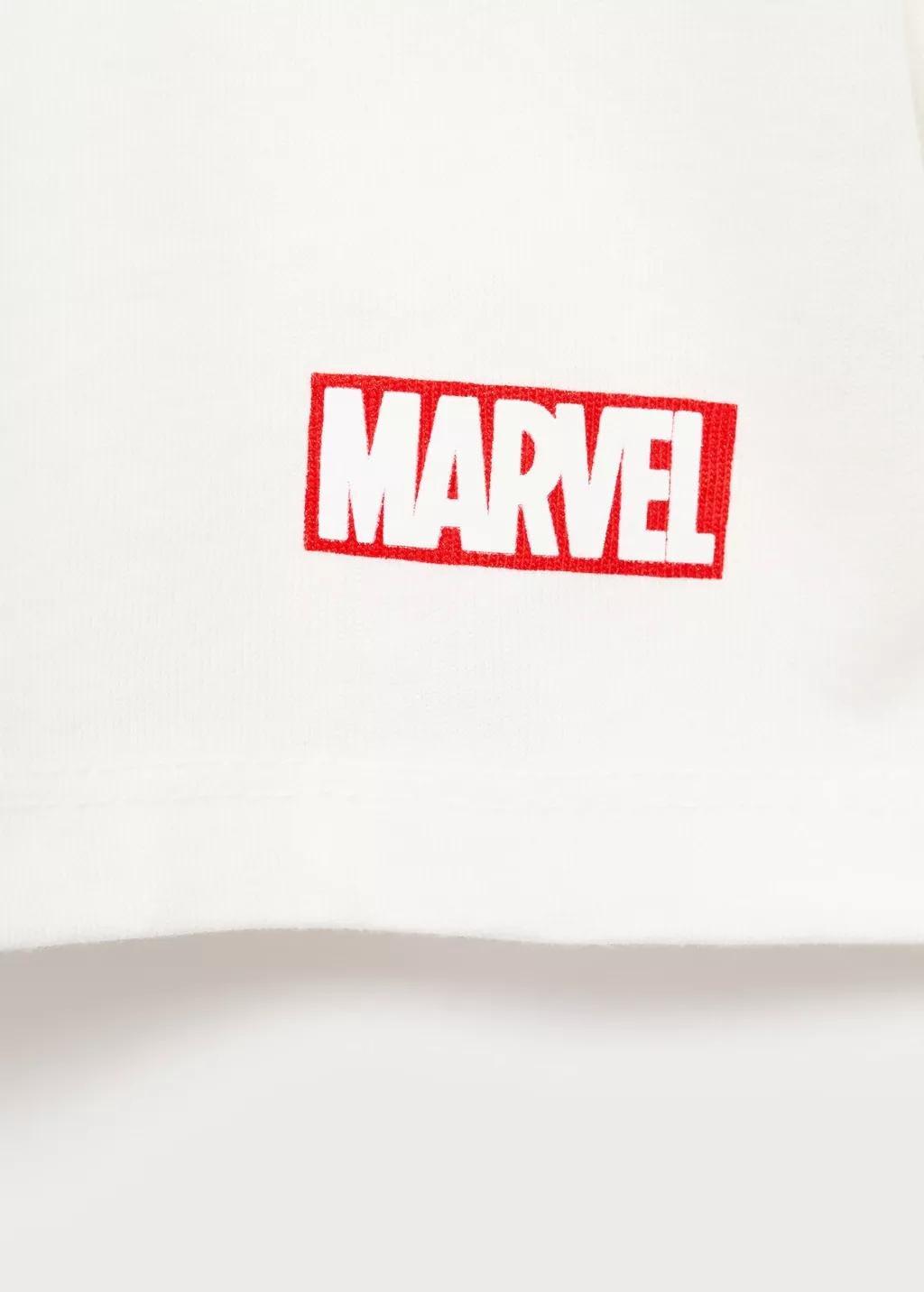 White Printed Cotton T-Shirt, Kids Boys, , large image number 4