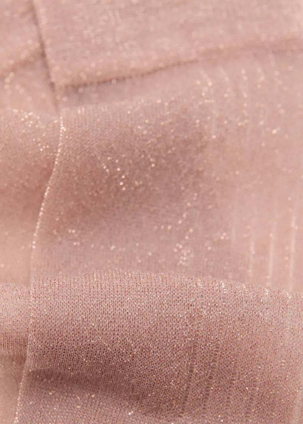 Pink Lurex Long Socks, Light-Pastel Pink, large image number 2