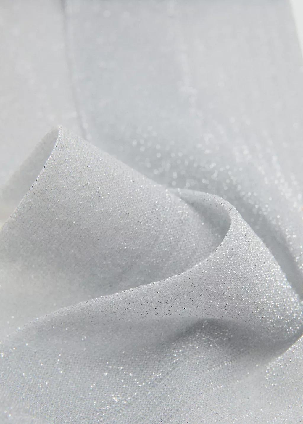 Grey Lurex Long Socks, Grey, large image number 2