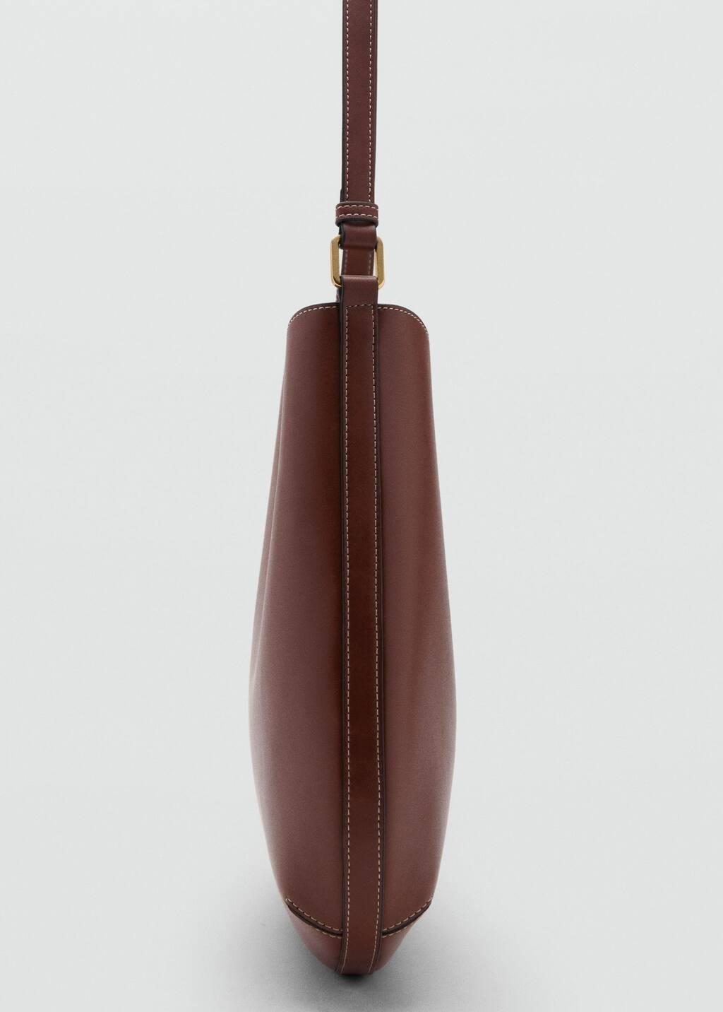 Brown Large Oval Shoulder Bag, Medium Brown, large image number 1