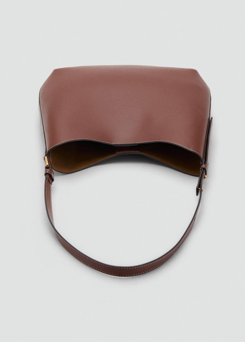 Brown Large Oval Shoulder Bag, Medium Brown, large image number 4