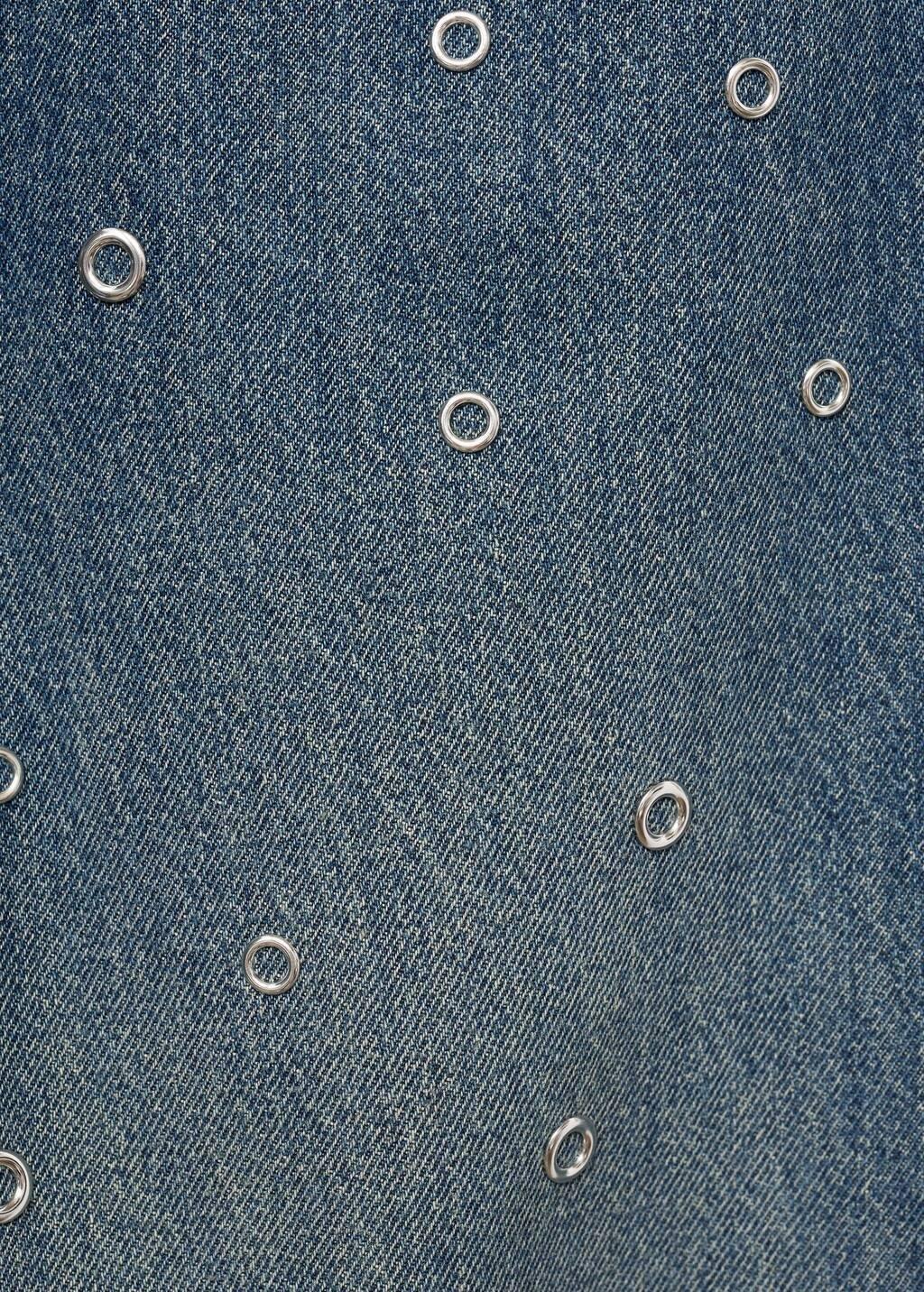 Blue Balloon Jeans With Eyelets, 0201_DO, large image number 5