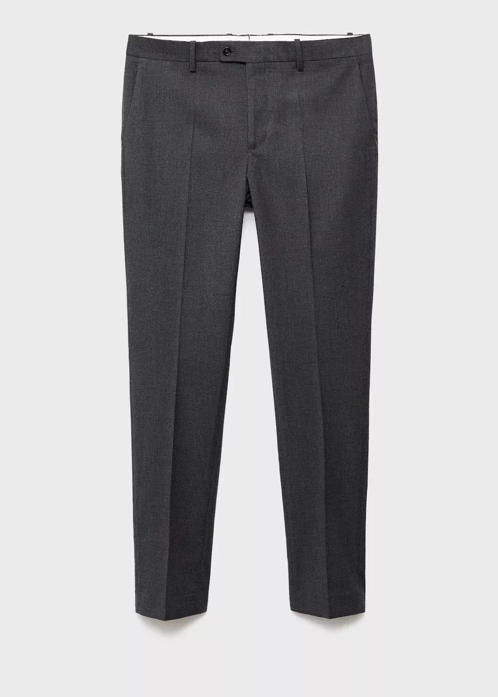DARK GREY Milan slim-fit suit trousers, Dark Grey, large image number 0