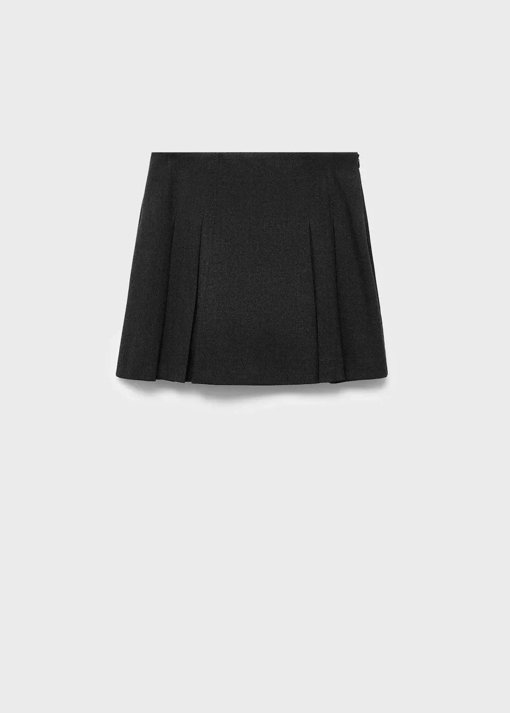 Grey Pleated Mini-Skirt, , large image number 3