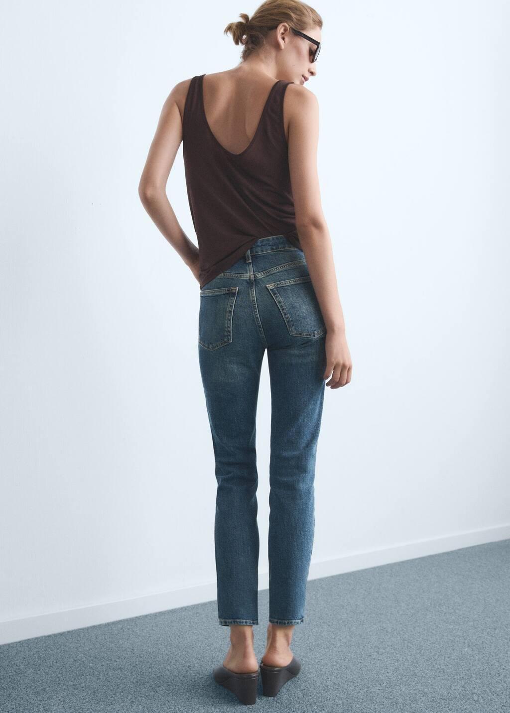 Blue Claudia Slim-Fit Cropped Jeans, , large image number 4