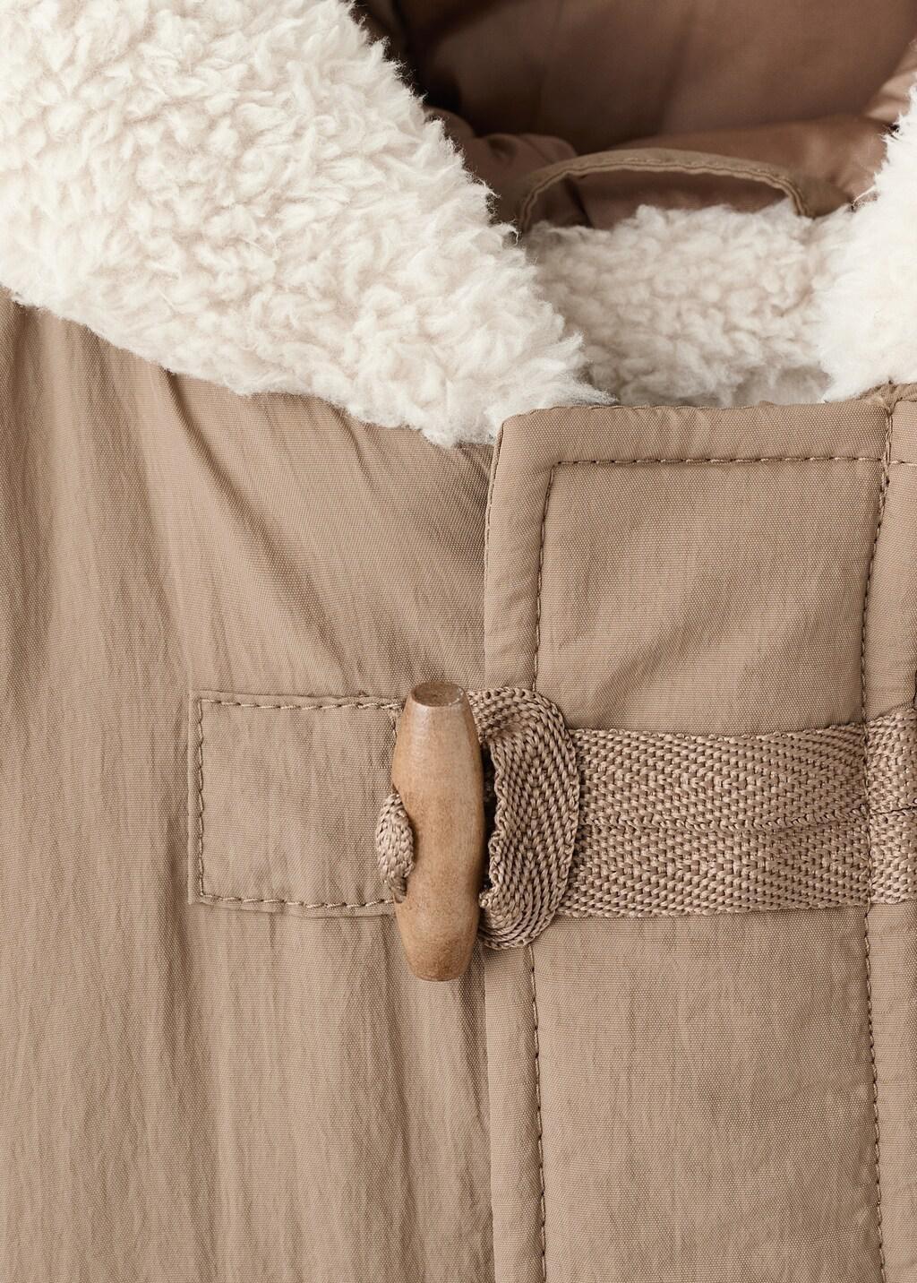 Brown Hooded Anorak With Buttons, Baby Boys, Light Pastel Brown, large image number 1