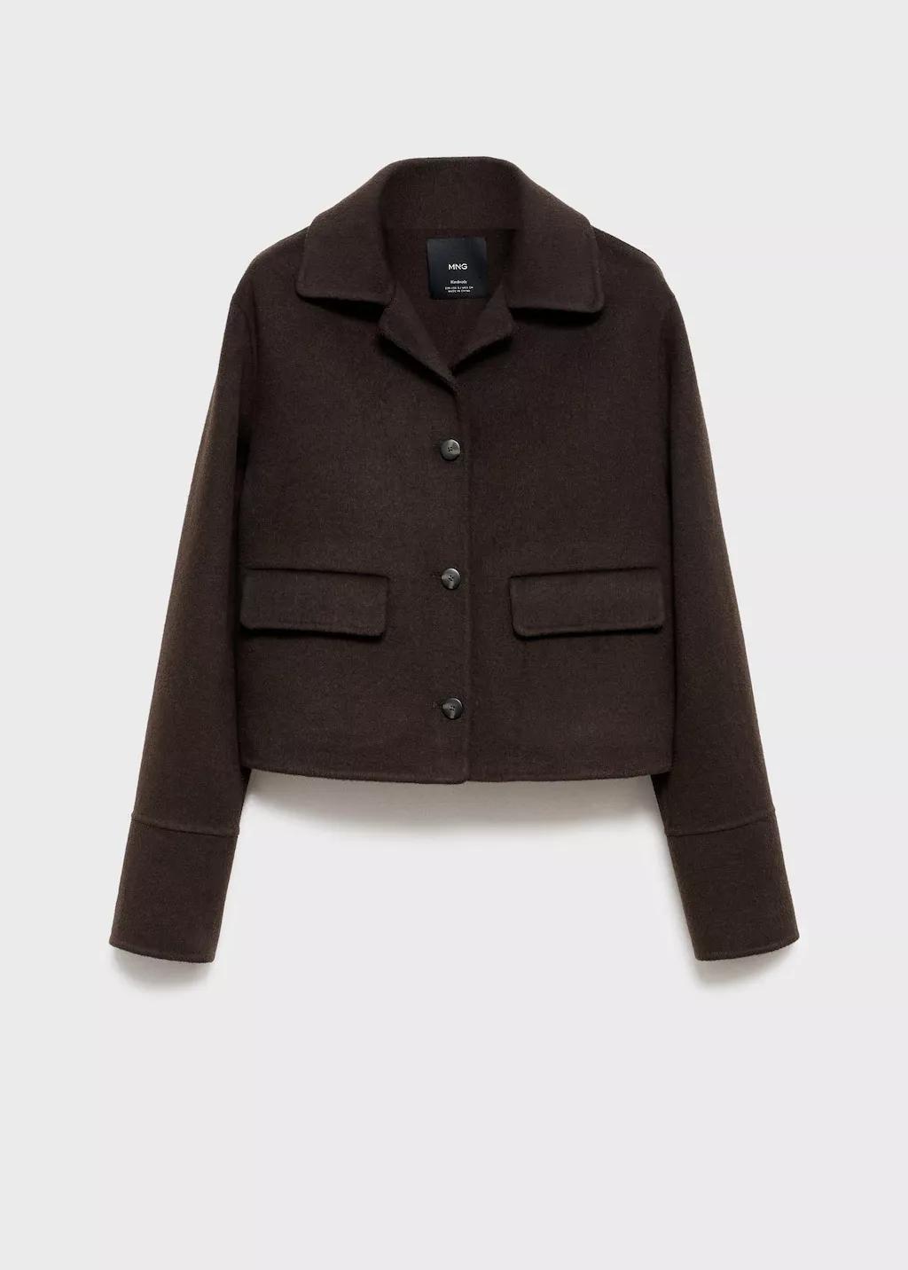 Brown Wool Jacket With Buttons, , large image number 0