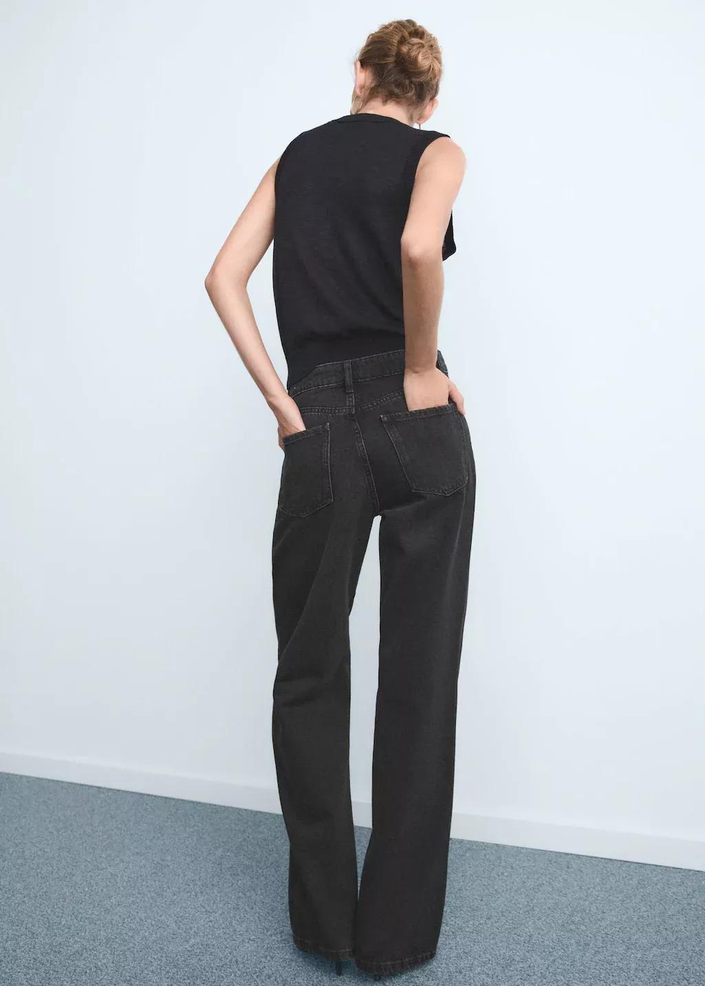 Grey Danila Wide Leg High-Rise Jeans, , large image number 8