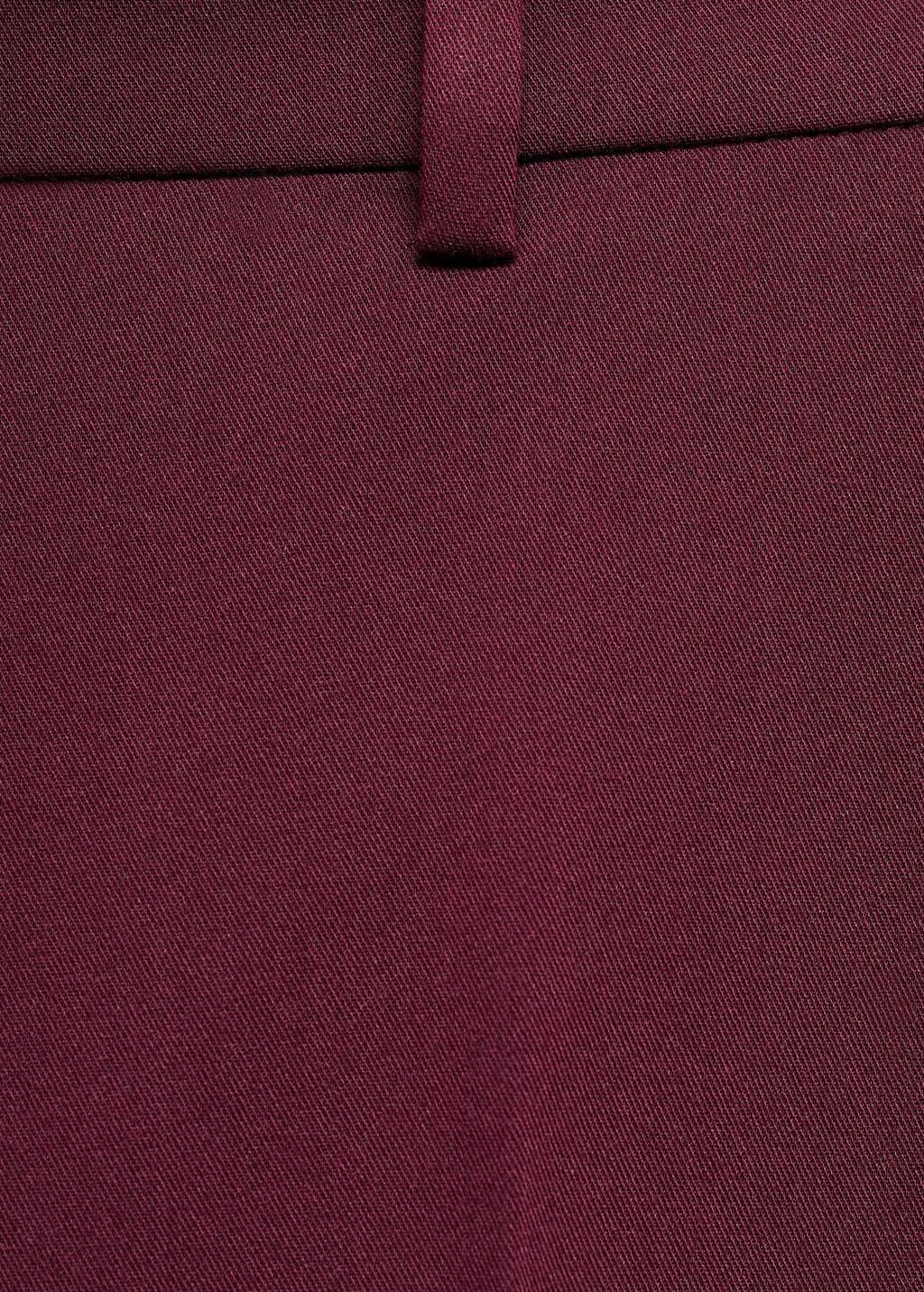Red Straight Suit Trousers, , large image number 1