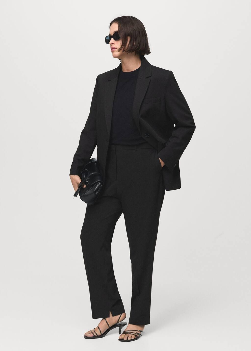 BLACK Straight suit trousers, 0201_99, large image number 1
