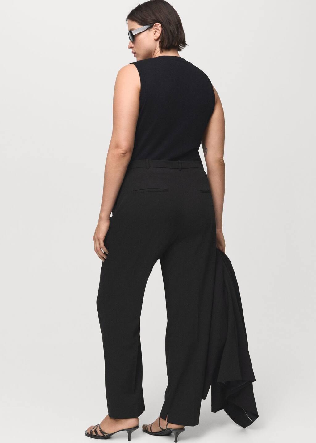 BLACK Straight suit trousers, 0201_99, large image number 2