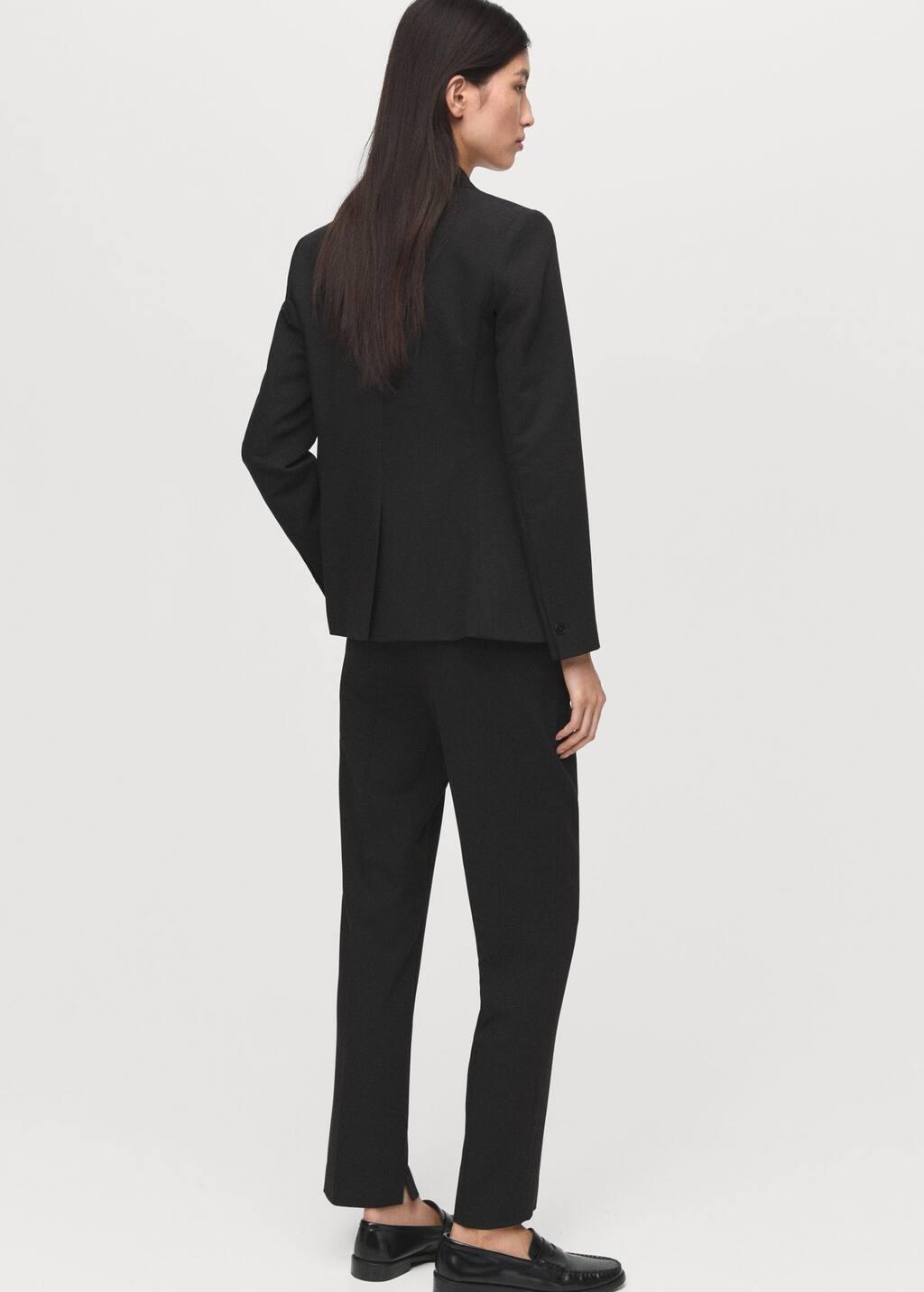 BLACK Straight suit trousers, 0201_99, large image number 7