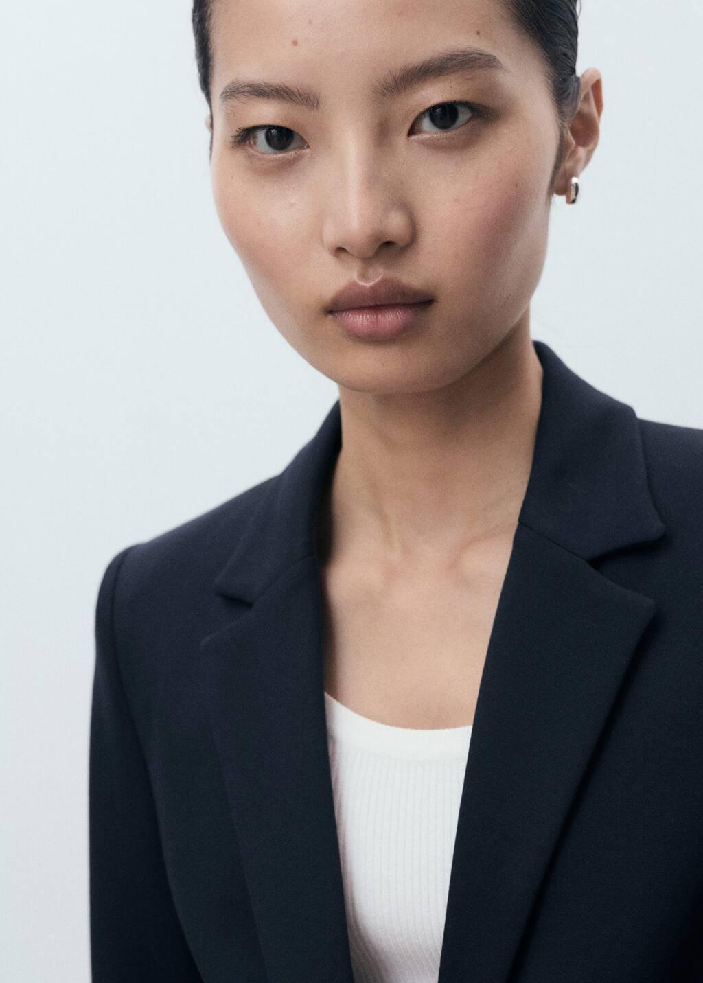 NAVY Fitted suit blazer, Navy, large image number 1