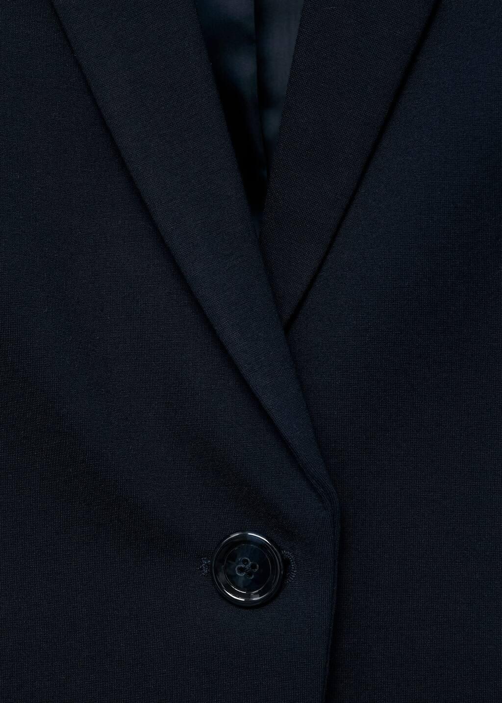 Navy Fitted Suit Jacket, , large image number 2