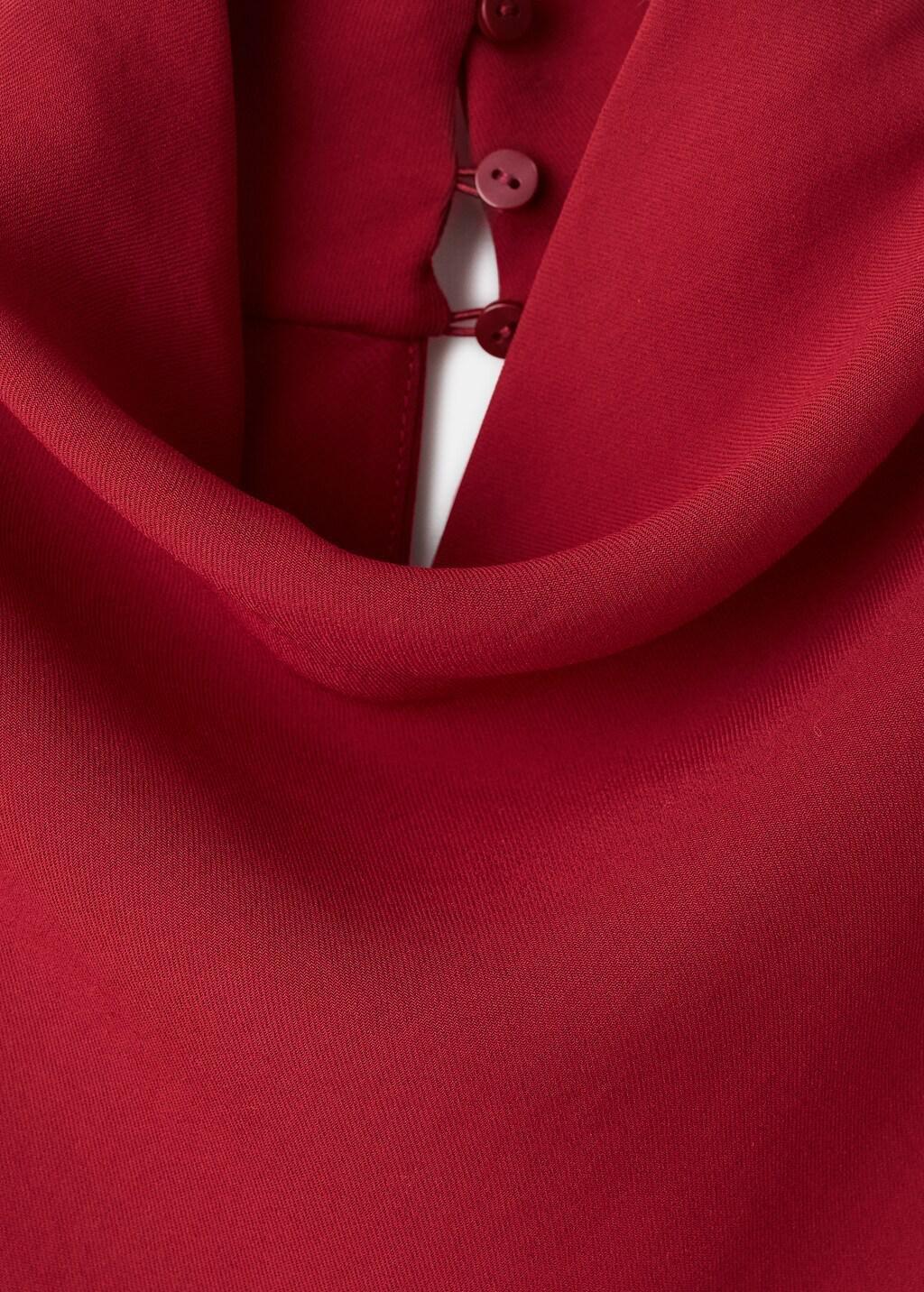 Red A-Line Turtleneck Dress, Red, large image number 1