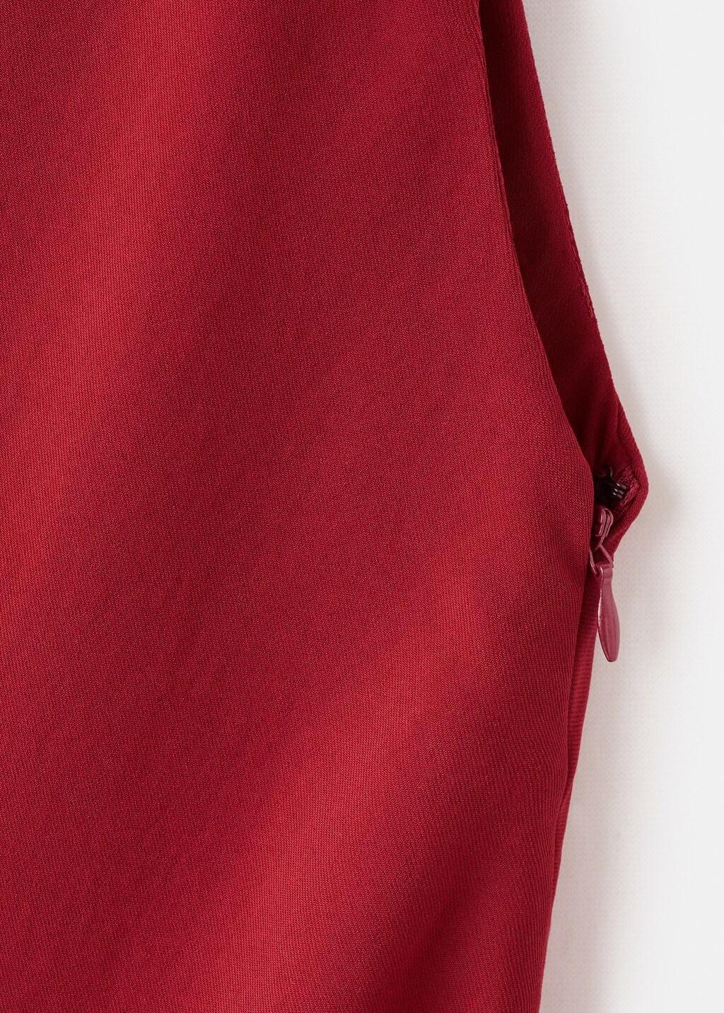 Red A-Line Turtleneck Dress, Red, large image number 5