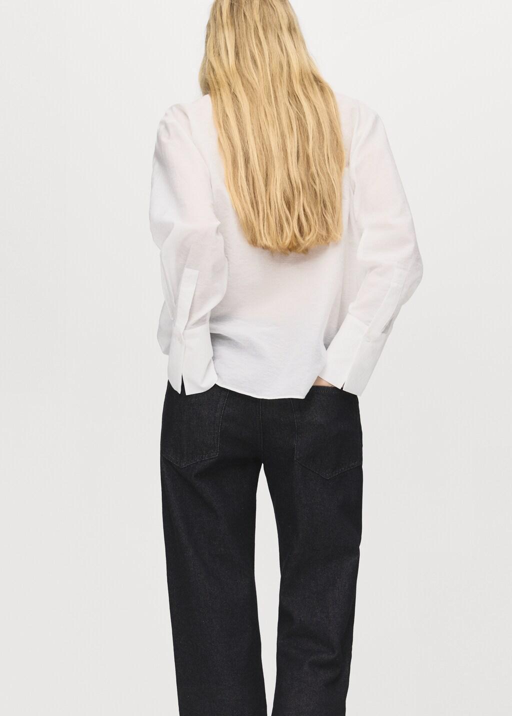 Beige Blouse With Lace Trim Details, Light Beige, medium